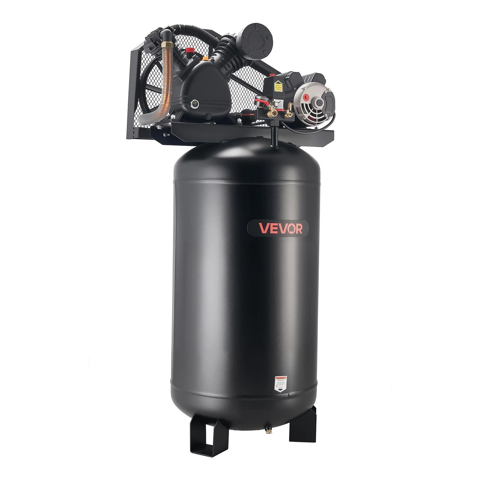 80 Gallons Heavy-Duty Air Compressor, 5HP 10 SCFM at 90PSI Air Compressors Max 175PSI Pressure, Oil-Lubricated Compressor Tank for Industrial Manufacturing, Large Workshops (230V 60Hz, No-Plug)