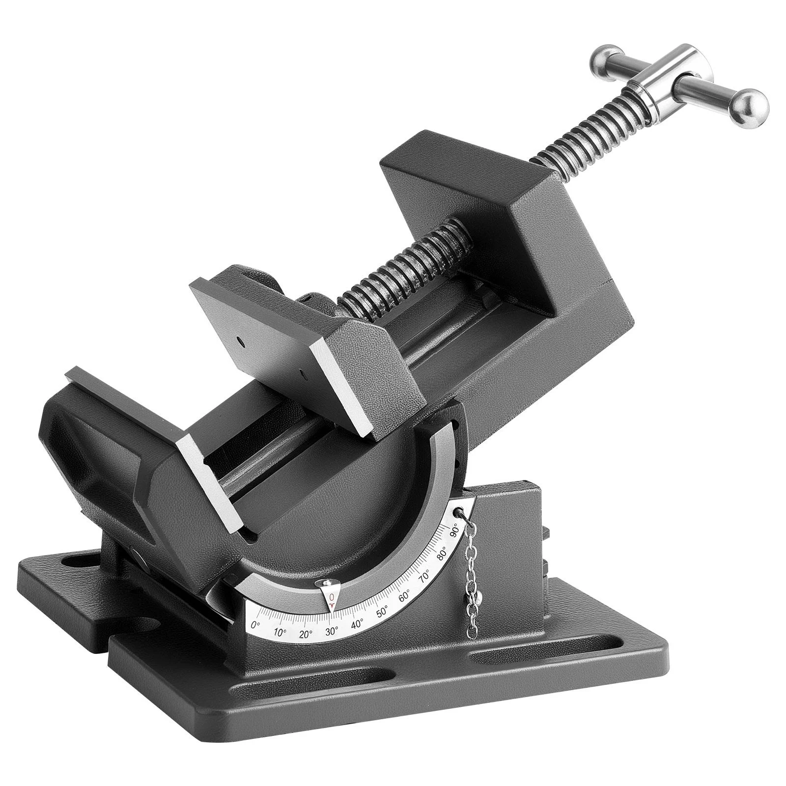 Tilting Vise, 4.25 Inch Jaw Width, Portable Drill Press Bench Vise, 0–90° Adjustable Tilt, Durable Cast Iron Construction, Workbench Vice for Woodworking, for Benchtops and Drill Presses, Black