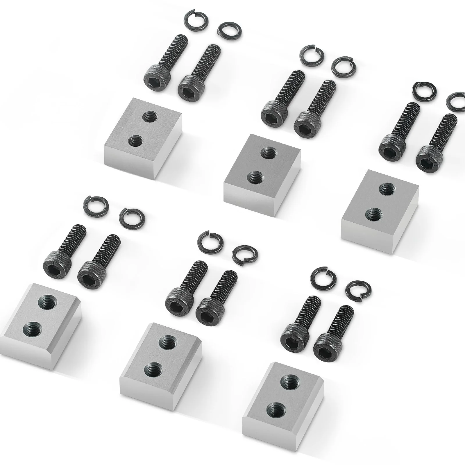 Electric Rebar Cutter Blade, 6 PCS 25mm(1 inch) Cutting Diameter, HRC58-60 Hard Hydraulic Rebar Blade Replacement Jaw Blades with 12 Hexagon Screw and 12 Spring Washer, for Model RC-25