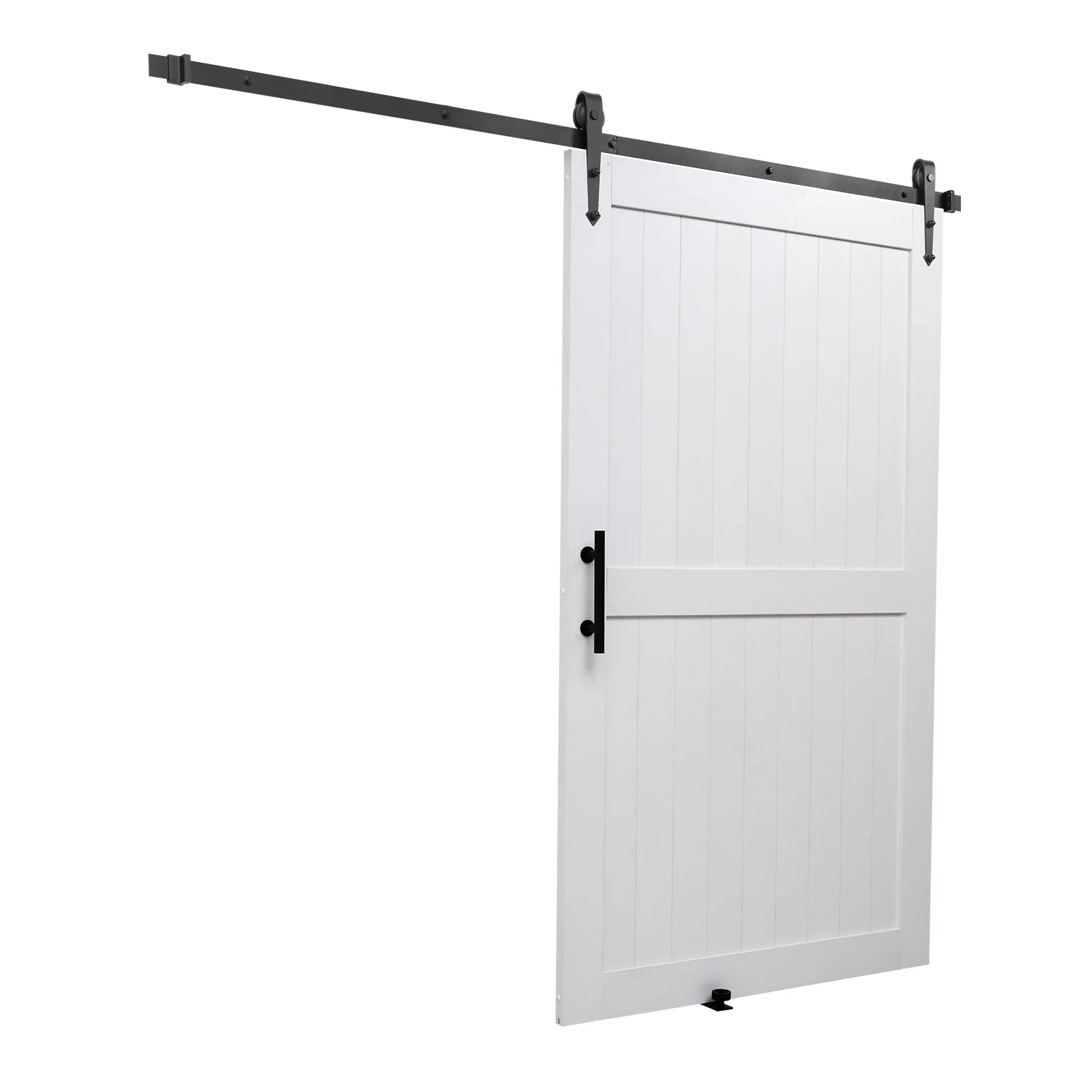 Sliding Barn Door, 48 x 84 inch, High-Strength MDF Panel, Barn Door with Hardware Kit, Water-Proof PVC Surface, Easy to Install, H-Frame, Smoothly and Quietly Sliding for Living Room, Bathroom - Image 6