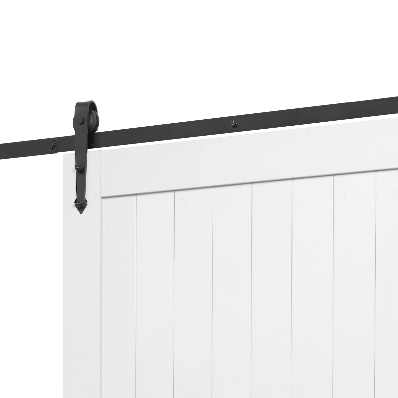 Sliding Barn Door, 48 x 84 inch, High-Strength MDF Panel, Barn Door with Hardware Kit, Water-Proof PVC Surface, Easy to Install, H-Frame, Smoothly and Quietly Sliding for Living Room, Bathroom - Image 7