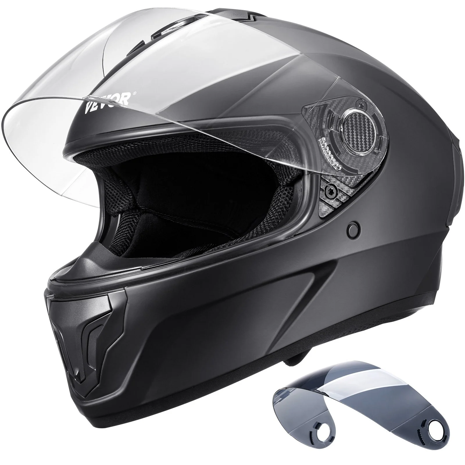Motorcycle Helmet, Full Face, Smart Street ABS & High Density Helmet with Bluetooth Slot & Interchangeable Lens, DOT Approved Comfortable Motocross Helmet, Fit for Youth & Adults