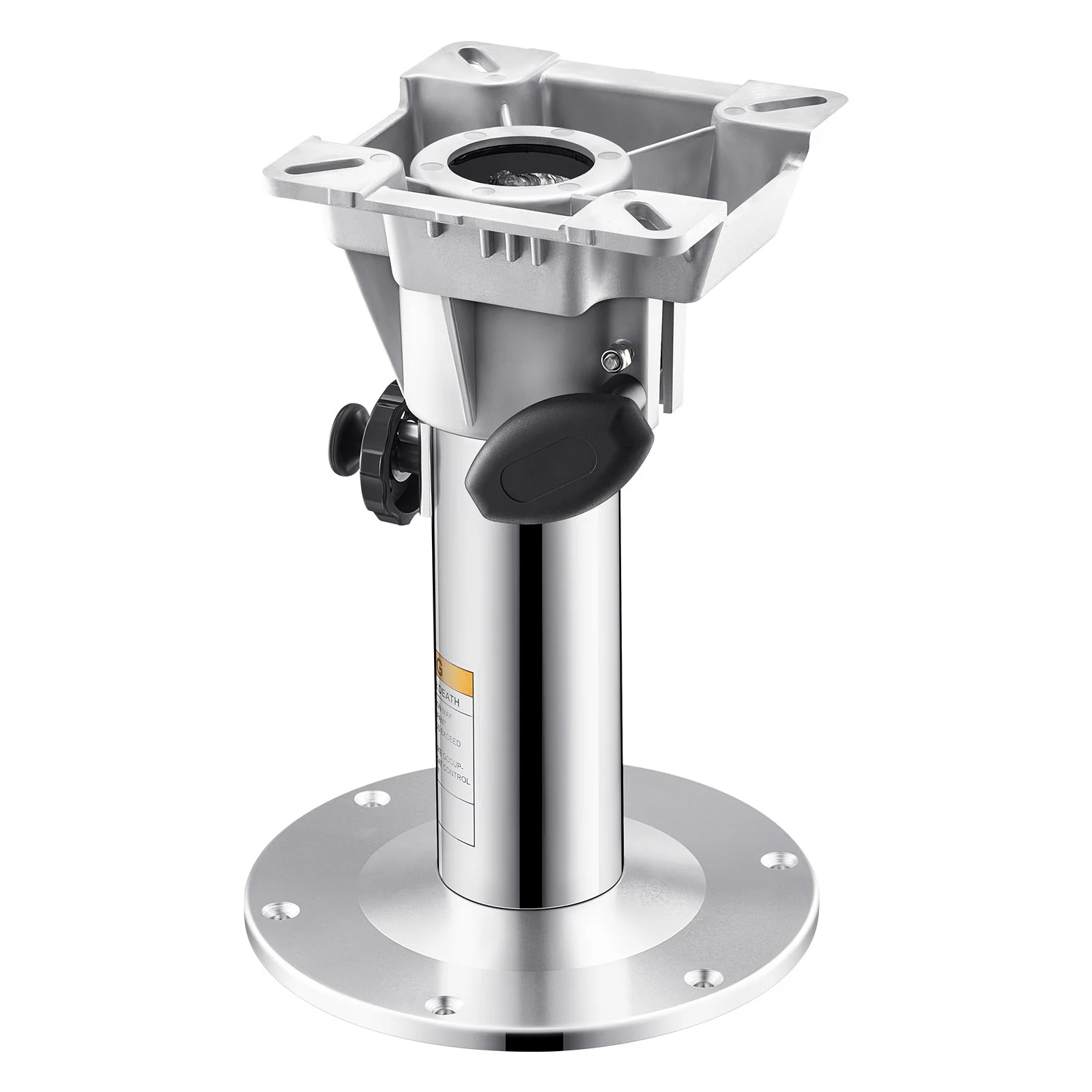 Boat Seat Pedestal, Adjustable Height from 12.76 to 18.7 Inches, Aluminum Alloy Boat Chair Base with Locking Design, Waterproof & Rust-resistant, Ideal for Fishing and Boating Enthusiasts