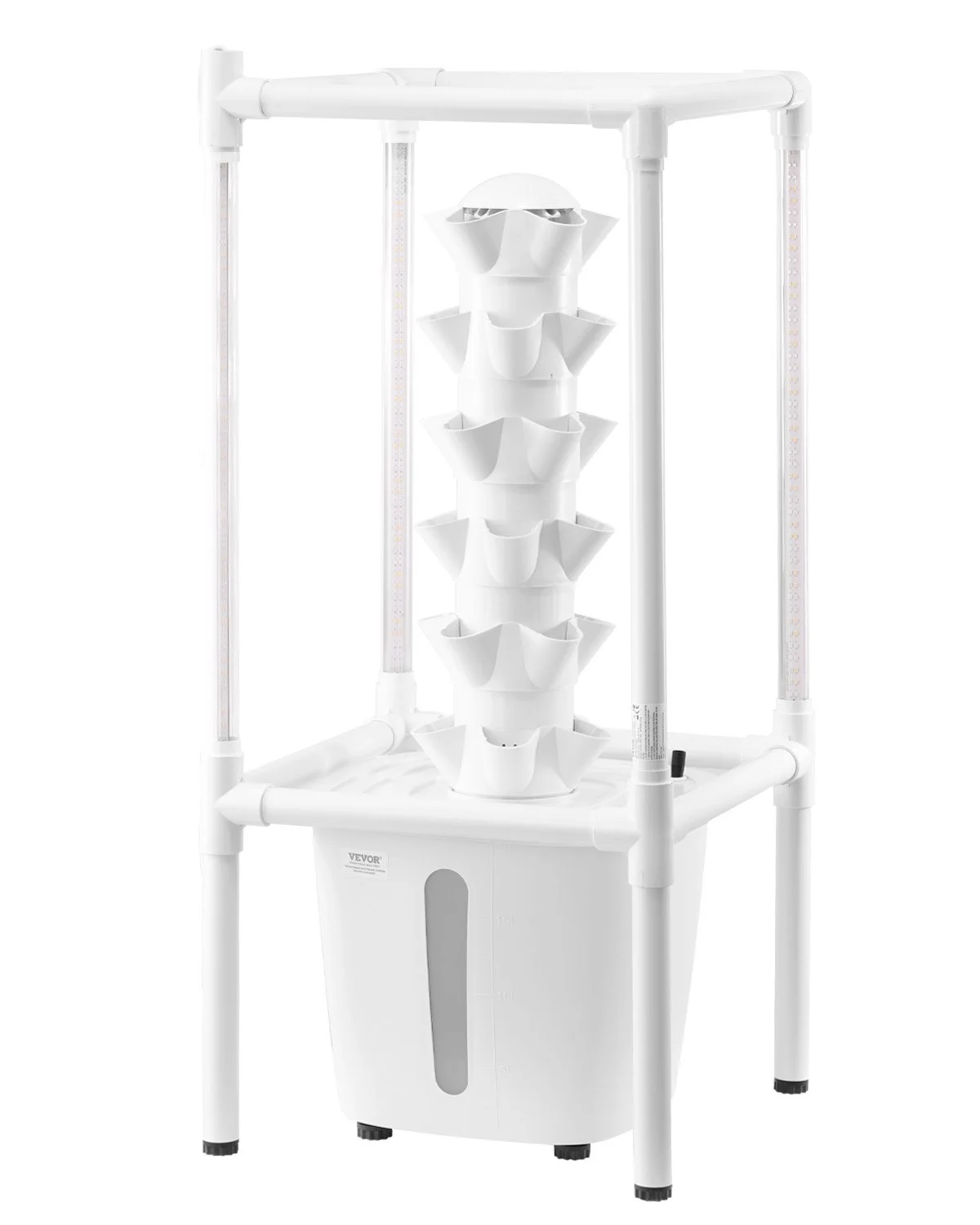 Hydroponic Growing System with Grow Light, 30 Pods Vertical 6 Tiers Hydroponic Tower, Home Hydronic Garden with Water Pump, Plants Germination Kit for Indoor Herbs, Fruits and Vegetables