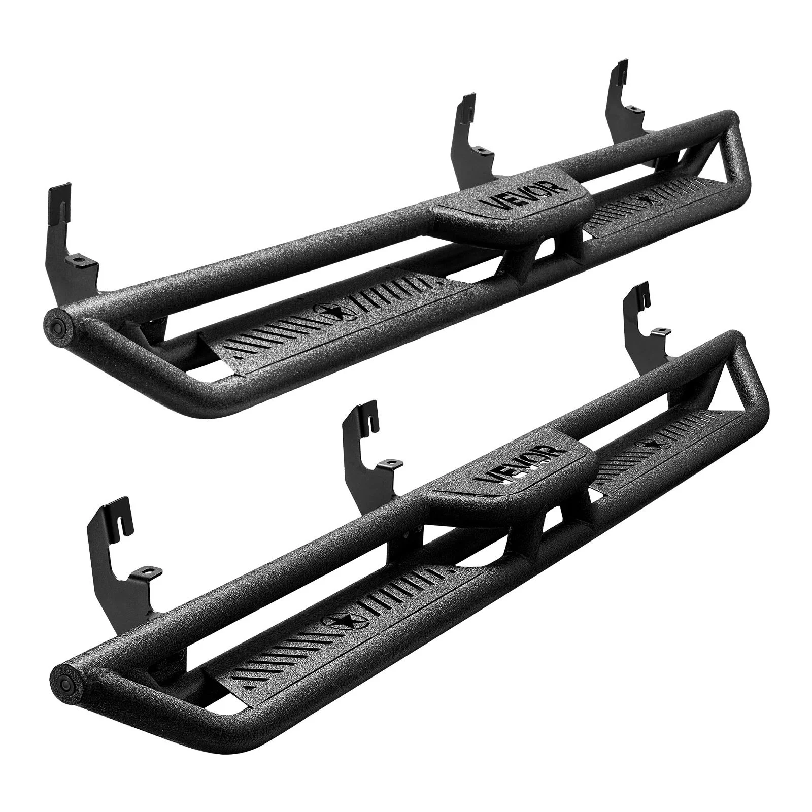 Running Boards, 6 Inches Side Steps Compatible with 2015-2025 Chevy Colorado/GMC Canyon Crew Cab, Black Carbon Steel Nerf Bars, 550 lbs Load Capacity, Non-Slip Hollow Surface Rustproof Coating