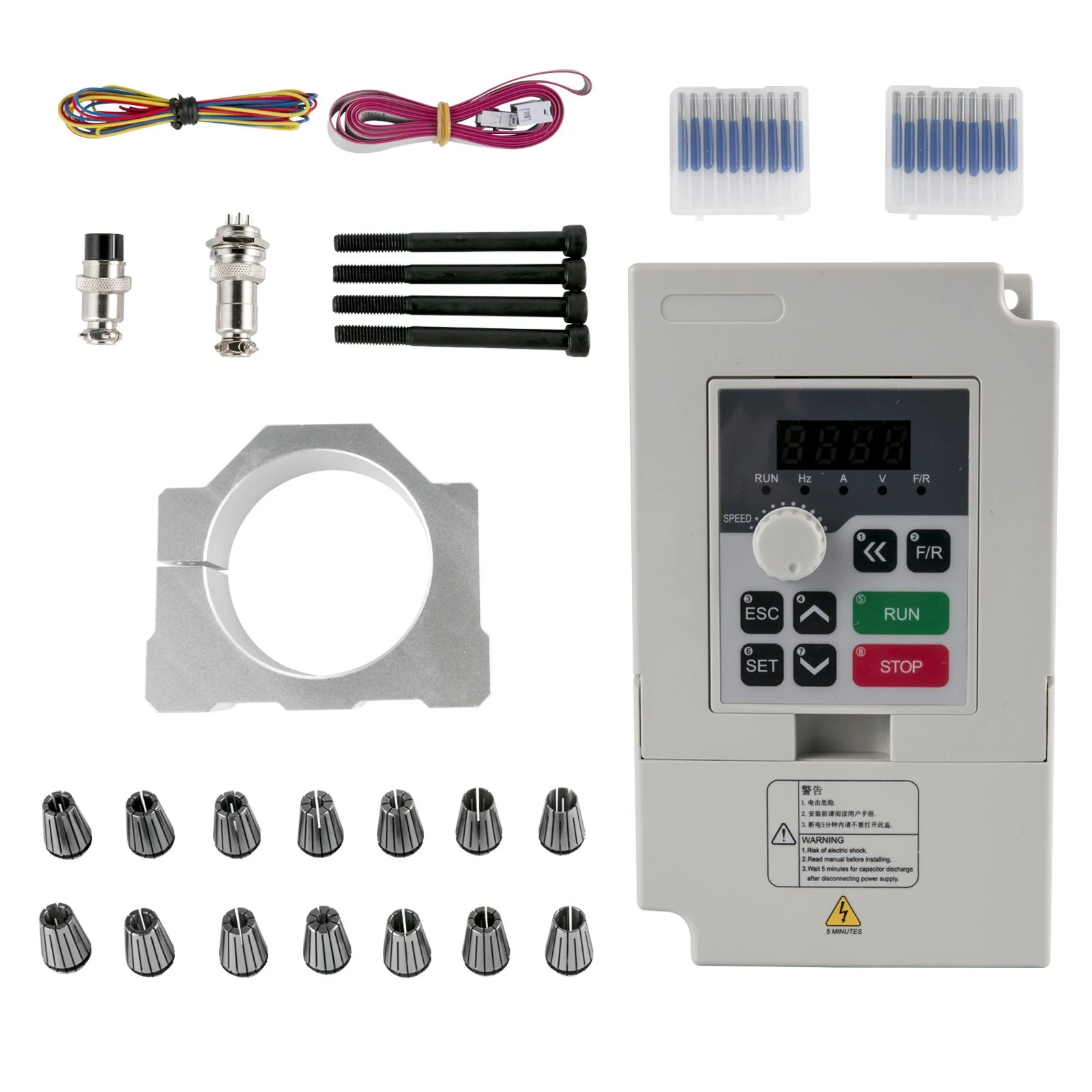CNC Spindle Motor Kits Air Cooled Spindle Motor 220V VFD 2.2KW Clamp 80 mm - Image 9