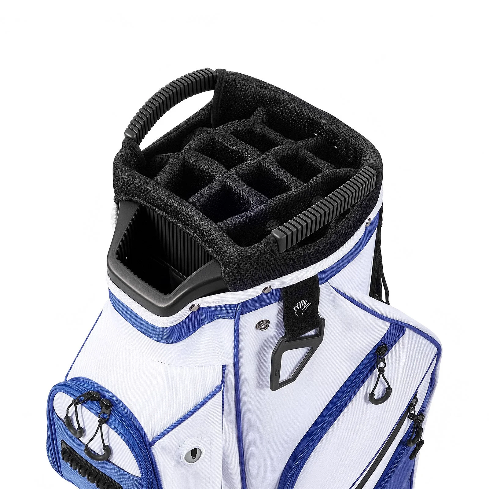Golf Cart Bag, 15 Way Top Divider Organizer, Golf Club Bag with Full-length Divider, Storage Pockets, Ergonomic Shoulder Strap, Rain Hood, Smooth Zippers, Lightweight Polyester for Men & Women
