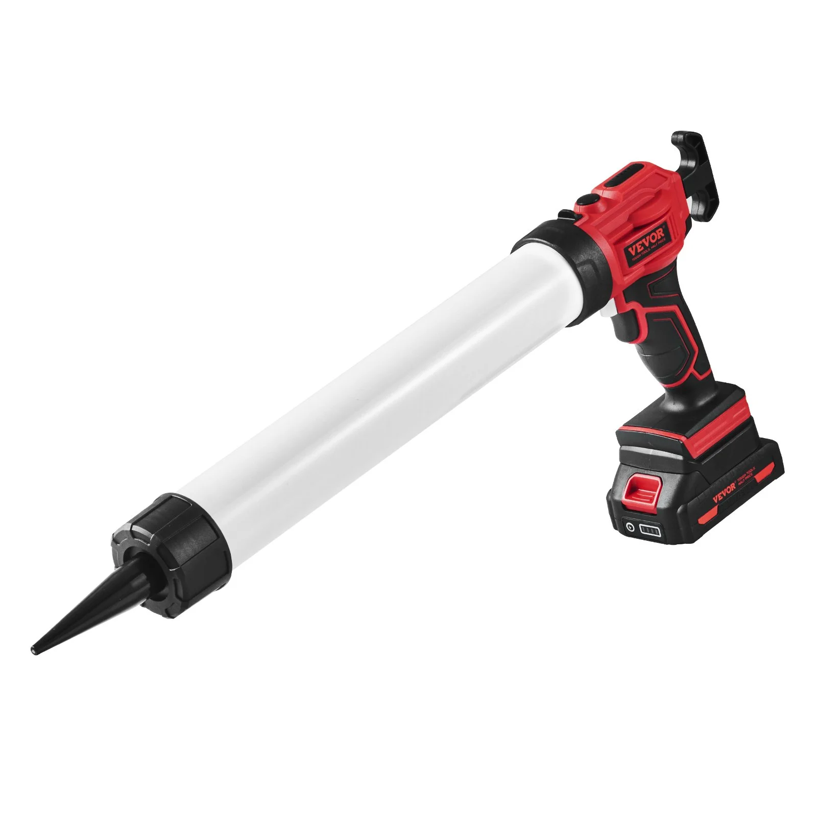 Cordless Caulking Gun 20oz/600ml, 20V Electric Sausage Caulking Gun with 4 Adjustable Speeds, Anti-Drip Battery Powered Caulk Gun & 2.0AH Battery, Fast Charger, LED Light for Filling, Sealing