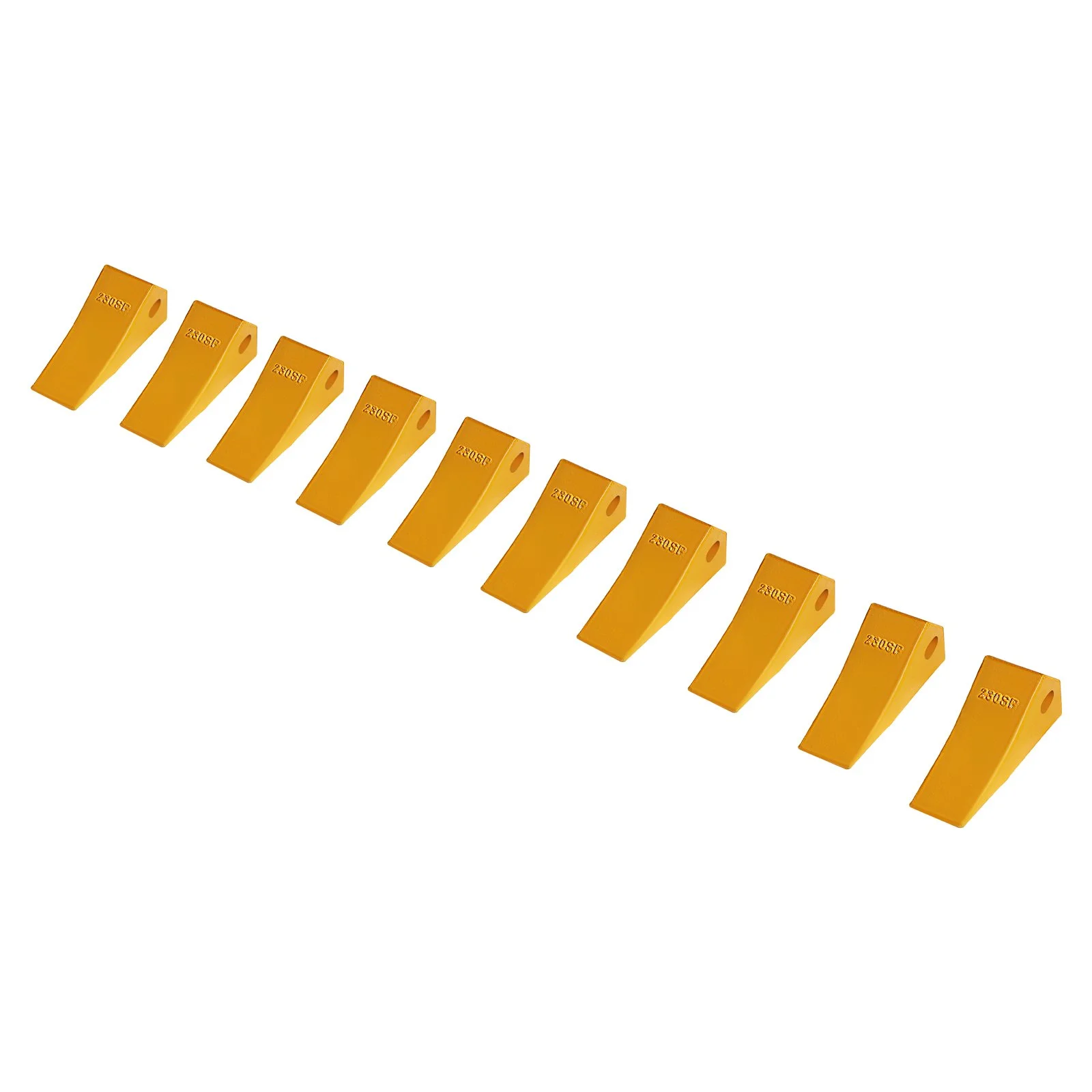 Excavator Bucket Teeth with Pins, 10 Pack 5.79 in Bucket Tooth Set Compatible with 23 & 230 Series Excavators, Heavy Duty Bolt on Digging Buckets Teeth for Skid Steer & Mini Excavators - Image 10