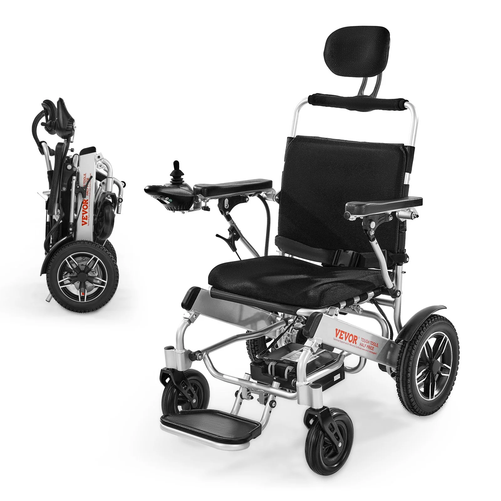 Electric Wheelchair for Adults, 300lbs Capacity with Adjustable Backrest, Foldable Lightweight Motorized Wheelchair,13-Mile Range,All-Terrain Powered,Portable 21" Seat for Seniors & Disabled