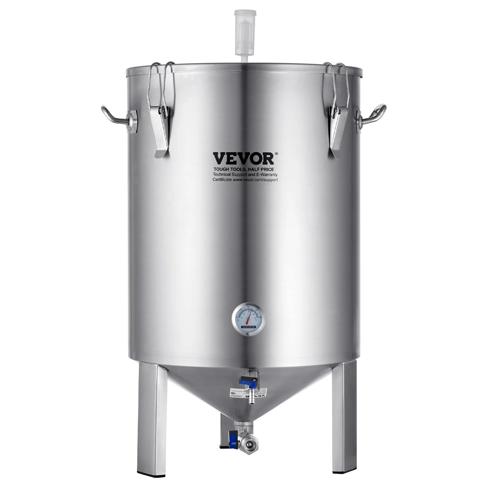 304 Stainless Steel Kettle, 16 GALLON Beer Brew Fermentor, Brew Bucket Fermentor for Brewing, Home Brewing Supplies with Base, Kettle Stock Pot Includes Lid, Handle, Valve, Spigot, Thermometer - Image 8