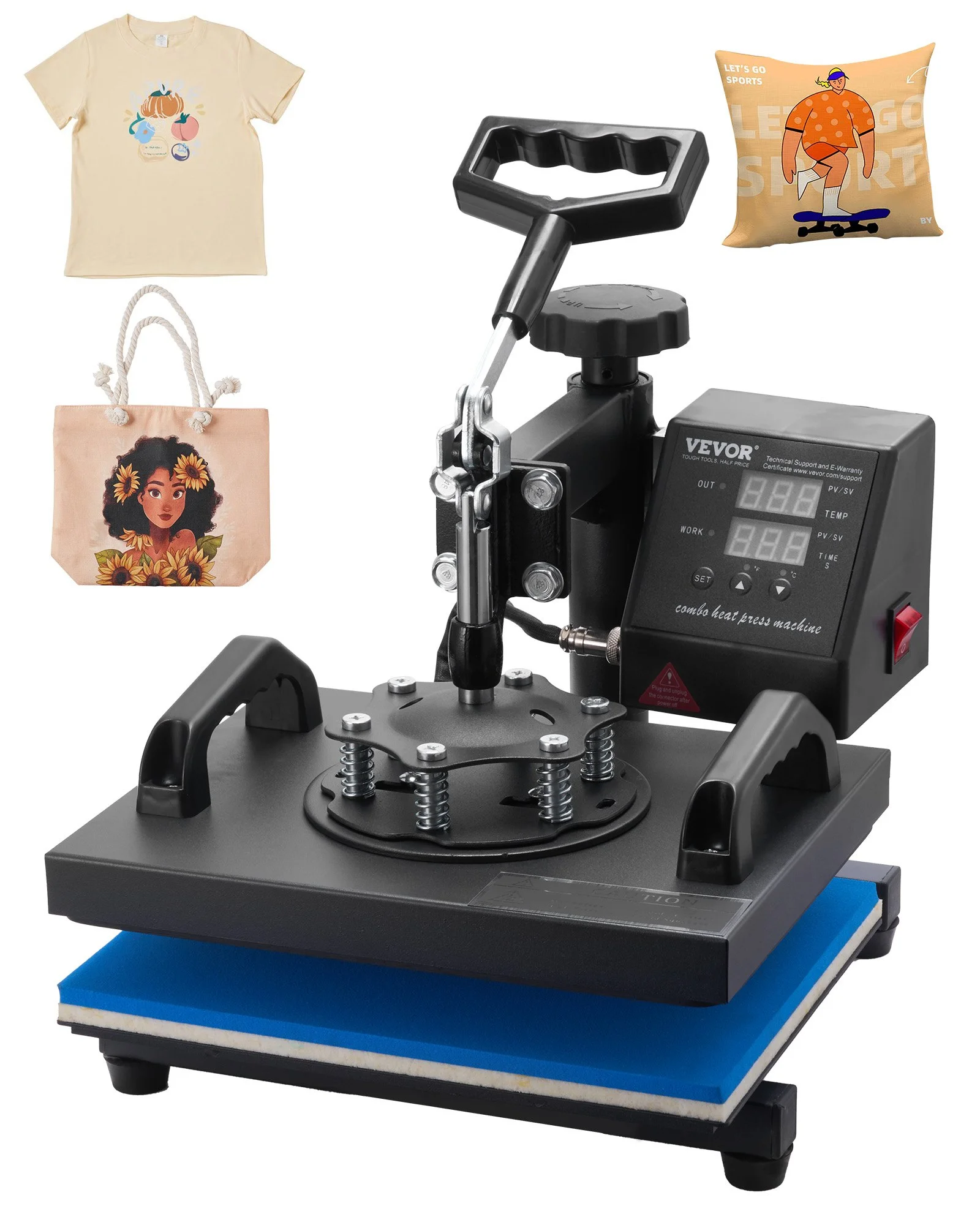 Heat Press, 12x10Inch T-Shirt Press Machine, T-shirt Press Heat Press 30x23cm Printing Machine Heat Transfer Sublimation Machine for T-shirts