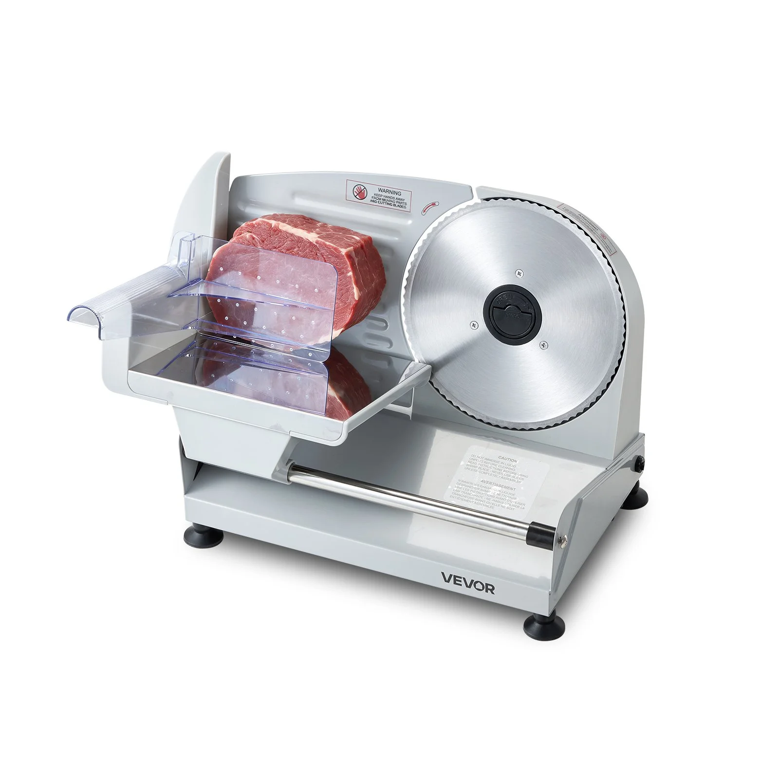 Meat Slicer, 7.5" Electric Deli Slicer with SUS420 Blade & 0-0.6" Adjustable Thickness, 200W Home Food-Slicer for Frozen Meat, Ham, Baguett, Steak, UL Approved