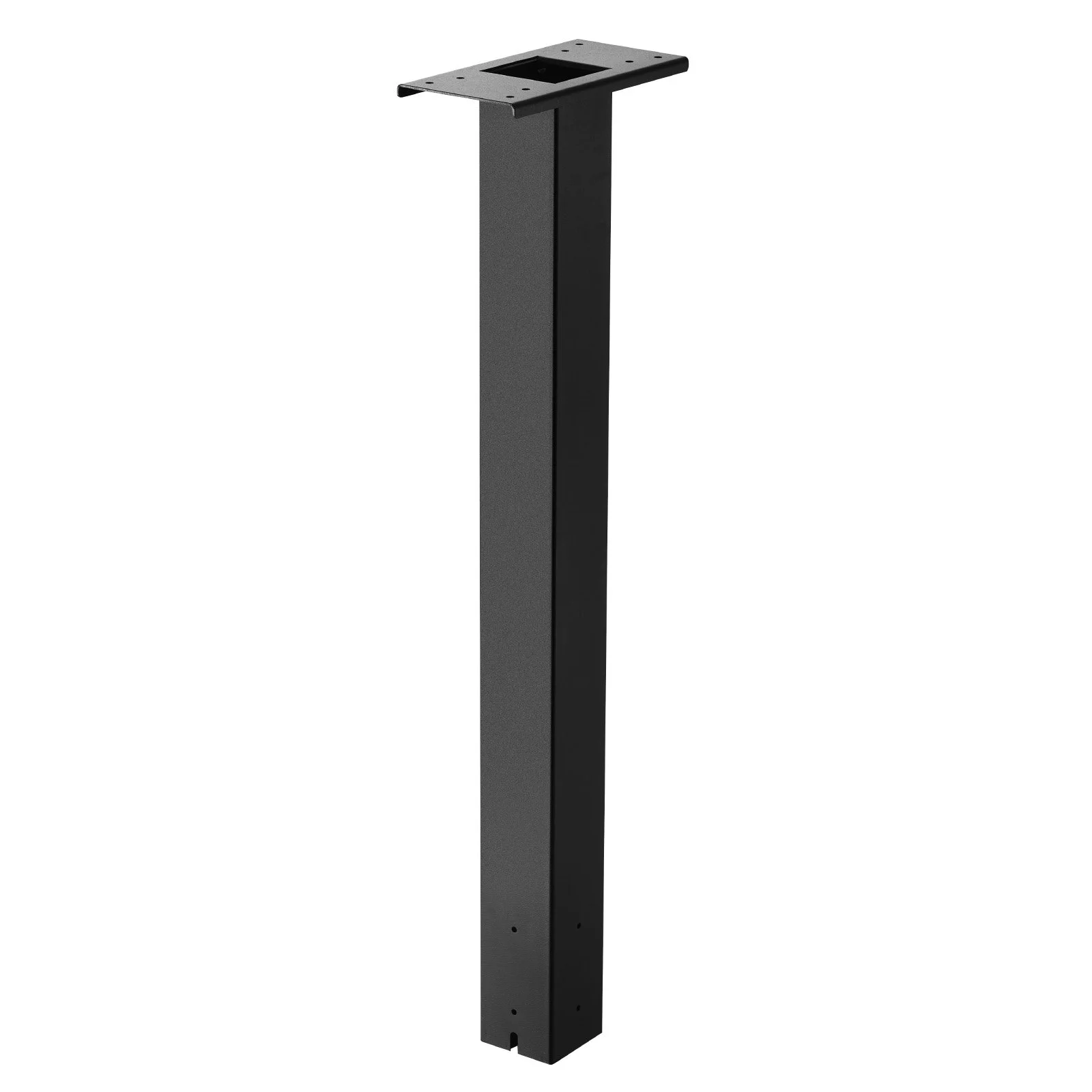 Mailbox Post, 43 x 4 x 4 Inches, Steel In-Ground Mounting Mail Box Stand with Universal Plate Bracket, Heavy Duty Metal Post Sleeve Kit for Outside Curbside Residential Use, Powder Coated Black