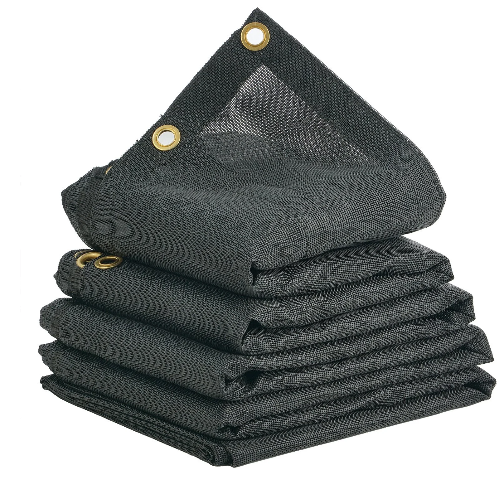 Dump Truck Mesh Tarp, 7 x 22 ft, PVC Coated Black Heavy Duty Cover with 5.5" 18oz Double Pocket, Brass Grommets, Reinforced Double Needle Stitch Webbing Fits Manual or Electric Dump Truck System
