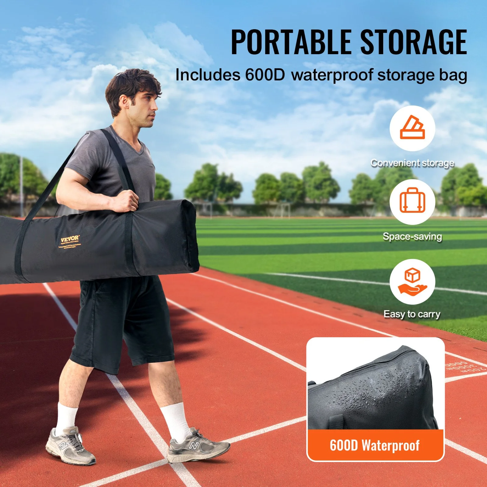 I Screen Baseball for Batting Cage, 7x4 ft Baseball Softball Safety Screen, Body Protector Portable Batting Screen with Carry Bag & Ground Stakes, Heavy Duty Pitching Net for Pitchers Protection - Image 9