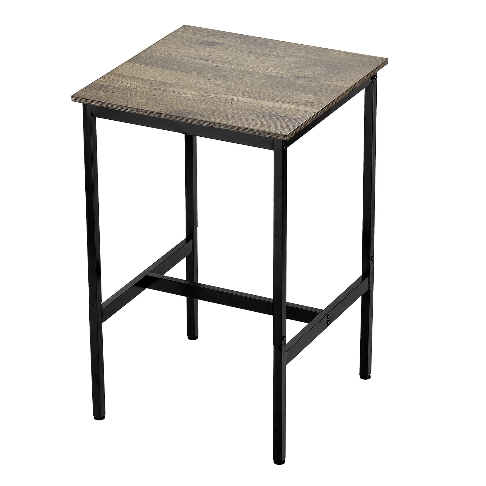 Bar Table, Sturdy Metal Frame High Top Pub Table, Small Kitchen Dining, Cocktail Coffee Counter Bar Height Desk, Easy to Assemble, 24x24x36 in, for Living Room Party, Rustic Brown and Black - Image 3