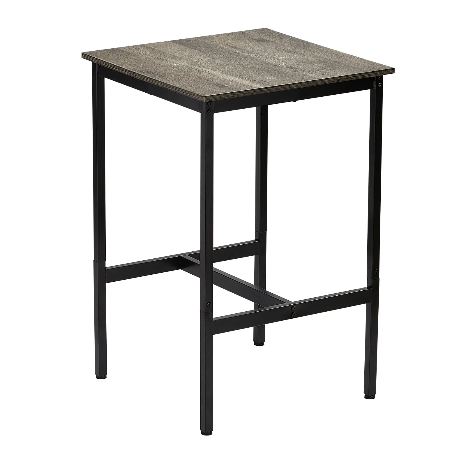 Bar Table, Sturdy Metal Frame High Top Pub Table, Small Kitchen Dining, Cocktail Coffee Counter Bar Height Desk, Easy to Assemble, 24x24x36 in, for Living Room Party, Rustic Brown and Black - Image 6