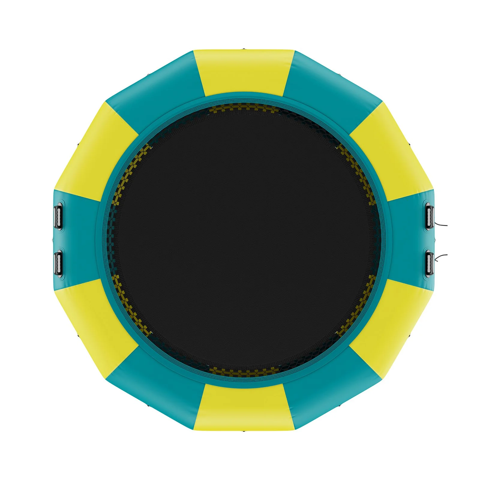 Inflatable Water Bouncer, 13ft Recreational Water Trampoline, Portable Bounce Swim Platform with 3-Step Ladder & Electric Air Pump, Kids Adults Floating Rebounder for Pool, Lake, Water Sports - Image 3