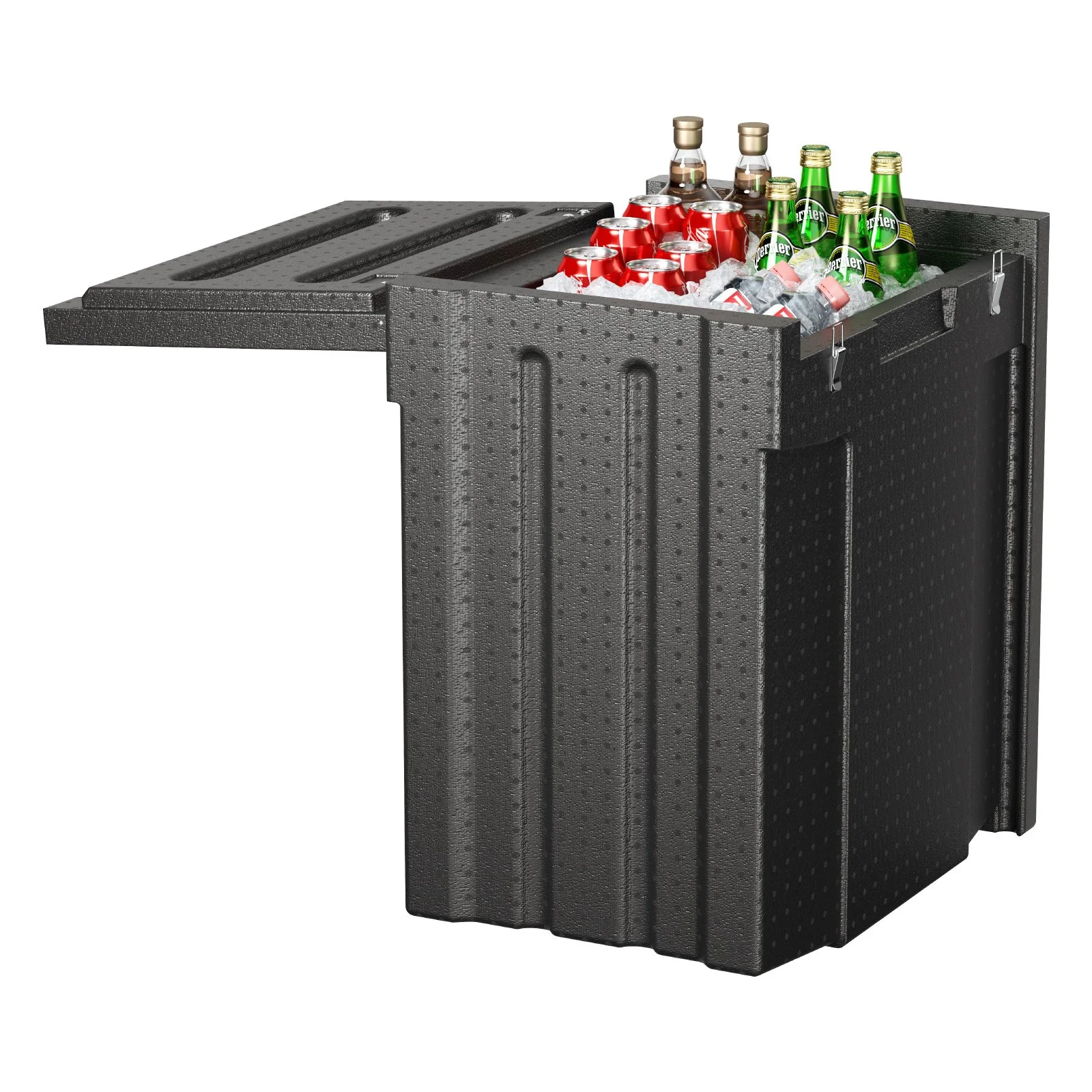 Insulated Food Pan Carrier, 82 Qt Hot Box for Catering, LLDPE Food Box Carrier with Double Buckles, Front Loading Food Warmer for Restaurant, Canteen, etc. - Image 5