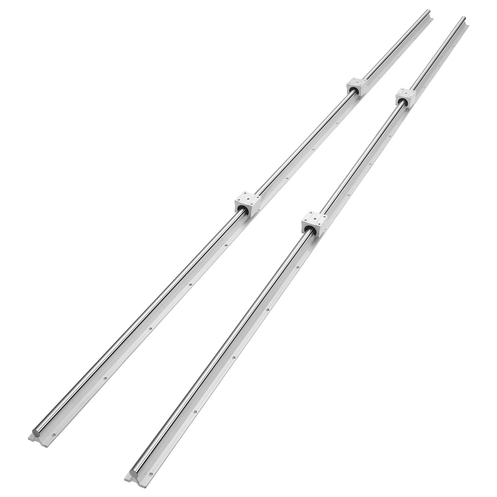 Linear Motion Set, SBR20 2200mm, Comes with Two 86.6-inch SBR20 Rails & Four SBR20UU Blocks, Ideal for DIY CNC & Automated Projects