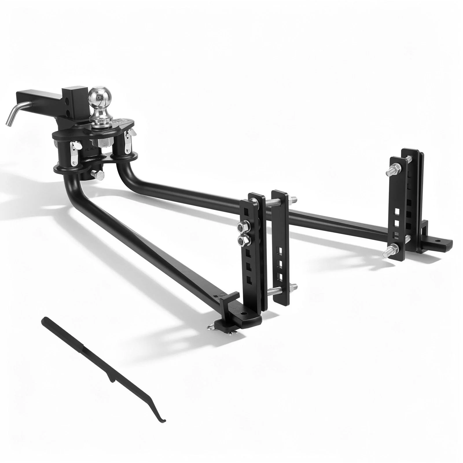 Weight Distribution Hitch, 8000 lbs Max Towing & 800 lbs Max Tongue, Weight Distributing Hitches Kit with Sway Control Includes 2 in Shank & 2-5/16 in Ball, Load Leveling Hitch for Trailers