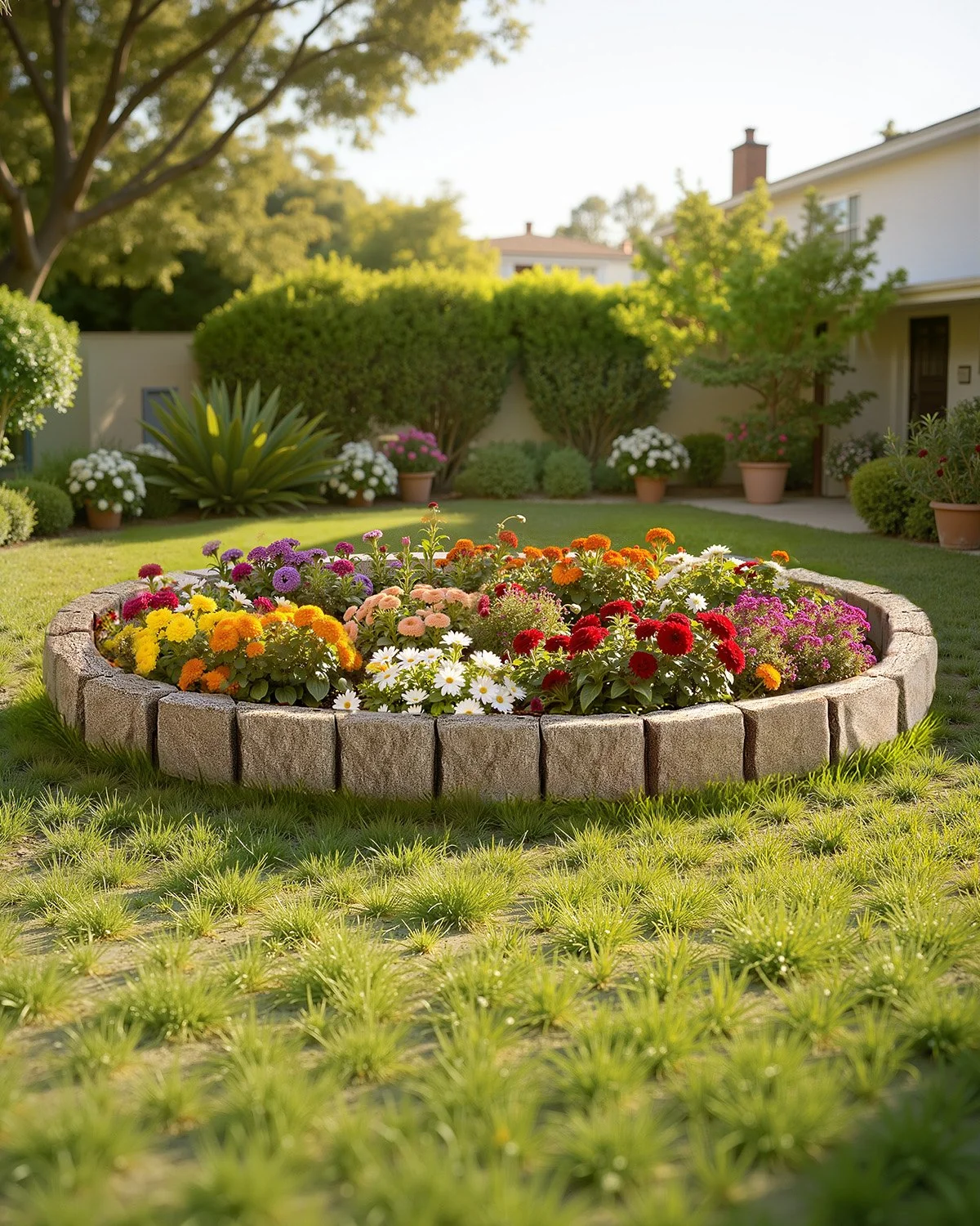 Faux Stone Landscape Edging 46.8 x 3.9 in Realistic Lawn Edging, Flexible Brick-Sized Garden Edging Border with Anchoring Spikes, Fade-Resistant Yard Edging for Driveways Walkway Beige