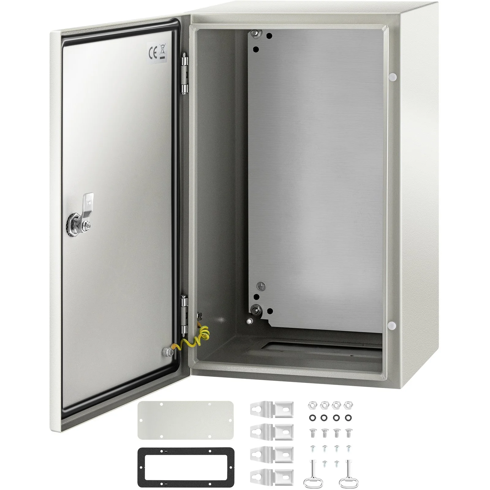 NEMA Steel Enclosure, 20 x 12 x 10'' NEMA 4X Steel Electrical Box, IP66 Waterproof & Dustproof, Outdoor/Indoor Electrical Junction Box, with Mounting Plate