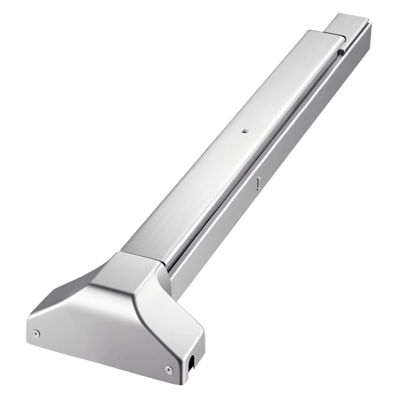 Push Bar Panic Exit Device, 28" Stainless Steel Commercial Panic Bar for Exit Doors, Emergency Exit Door Hardware with Vertical Top Rod and Sticker, for 28"-41" Wood or Metal Door, Silver - Image 3