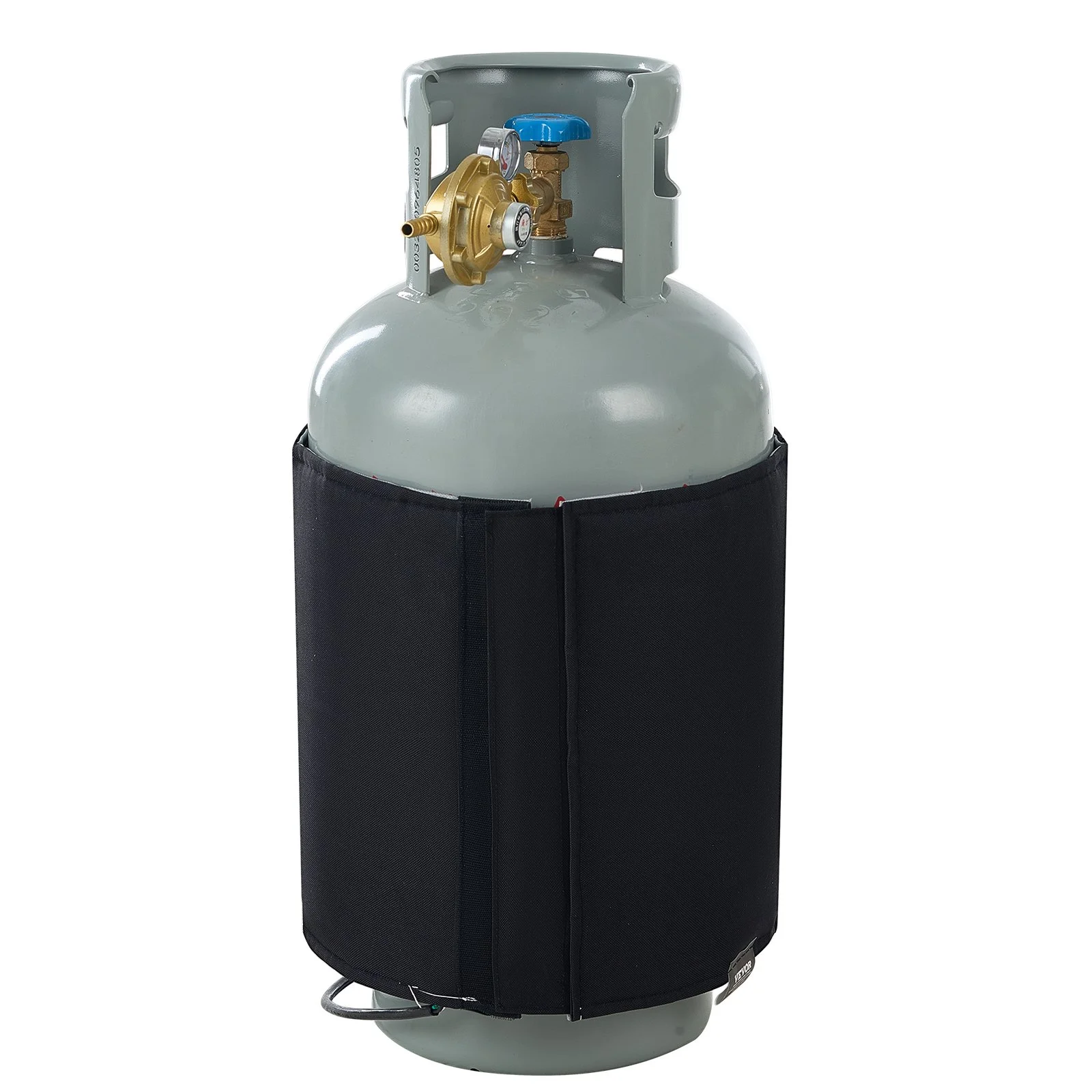 Insulated Band Style Gas Cylinder Warmer, Fits 40 lbs Gas Tanks 120W Propane Heater, Fixed Internal Thermostat Max Temp 90 ℉, Durable Waterproof Oxford Fabric, FCC Listed