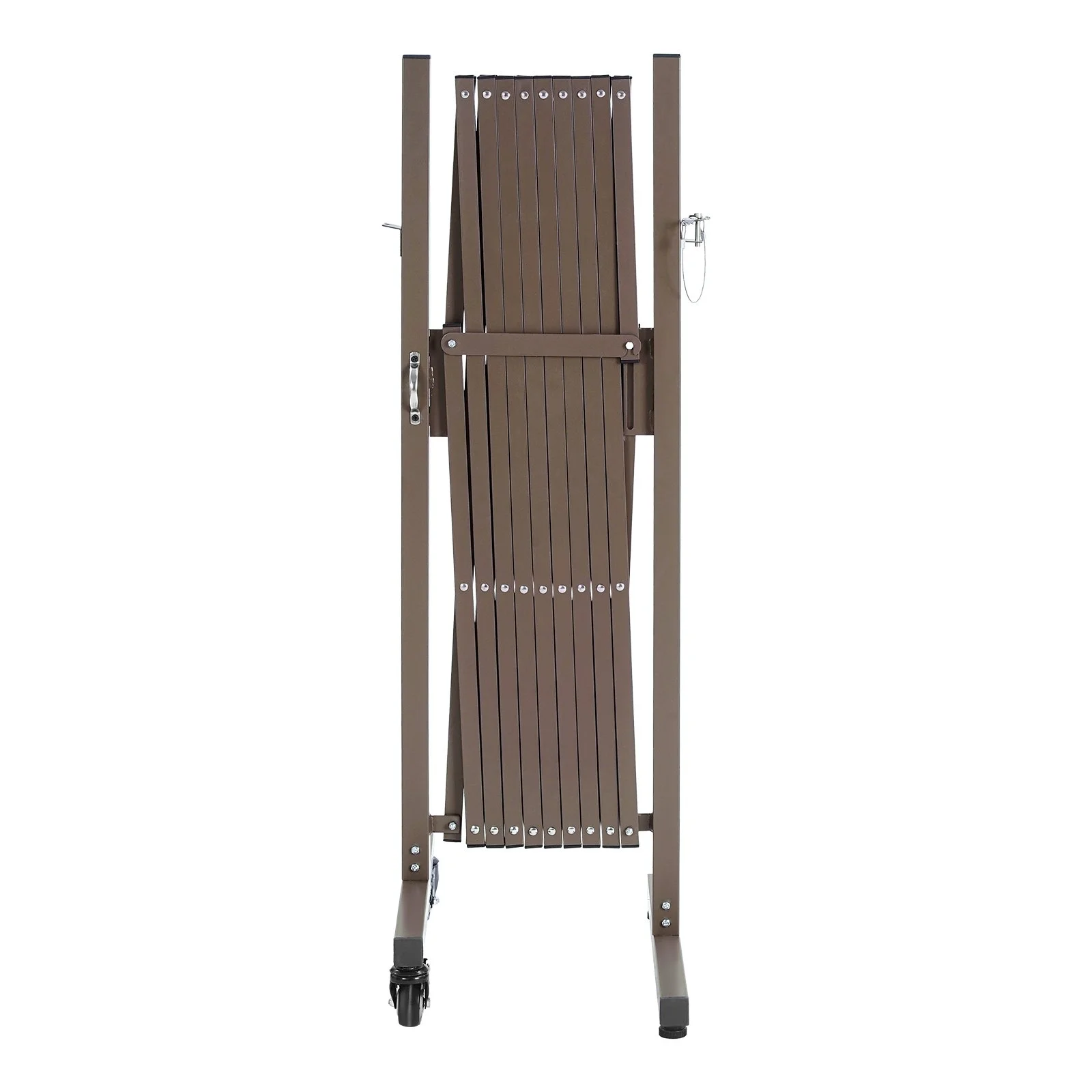 Expandable Barricade, 10FT Expandable Safety Barrier, Flexible Mobile Barricade with Locking Casters, Portable Folding Security Gate Metal Traffic Fence for Patio Garden Stairway - Image 12