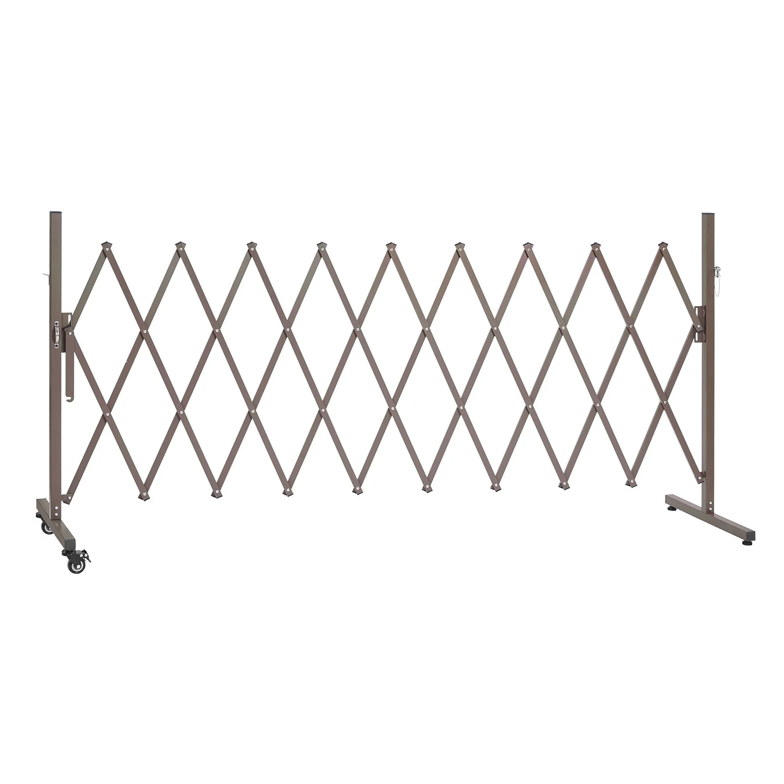Expandable Barricade, 10FT Expandable Safety Barrier, Flexible Mobile Barricade with Locking Casters, Portable Folding Security Gate Metal Traffic Fence for Patio Garden Stairway - Image 10