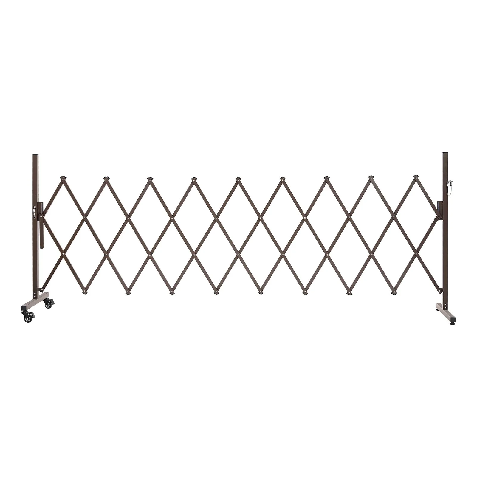Expandable Barricade, 10FT Expandable Safety Barrier, Flexible Mobile Barricade with Locking Casters, Portable Folding Security Gate Metal Traffic Fence for Patio Garden Stairway - Image 11