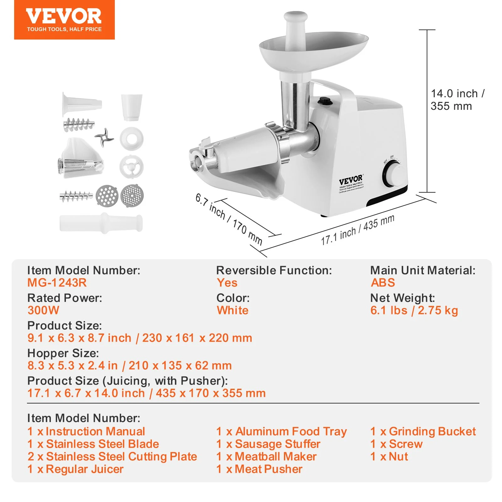 Electric Tomato Strainer, 300W Tomato Sauce Maker Machine, 4 LBS/Min Food Strainer and Sauce Maker, Pure Copper Motor Food Mill with Reverse Function for Tomato Strawberry Blueberry Sauce - Image 7