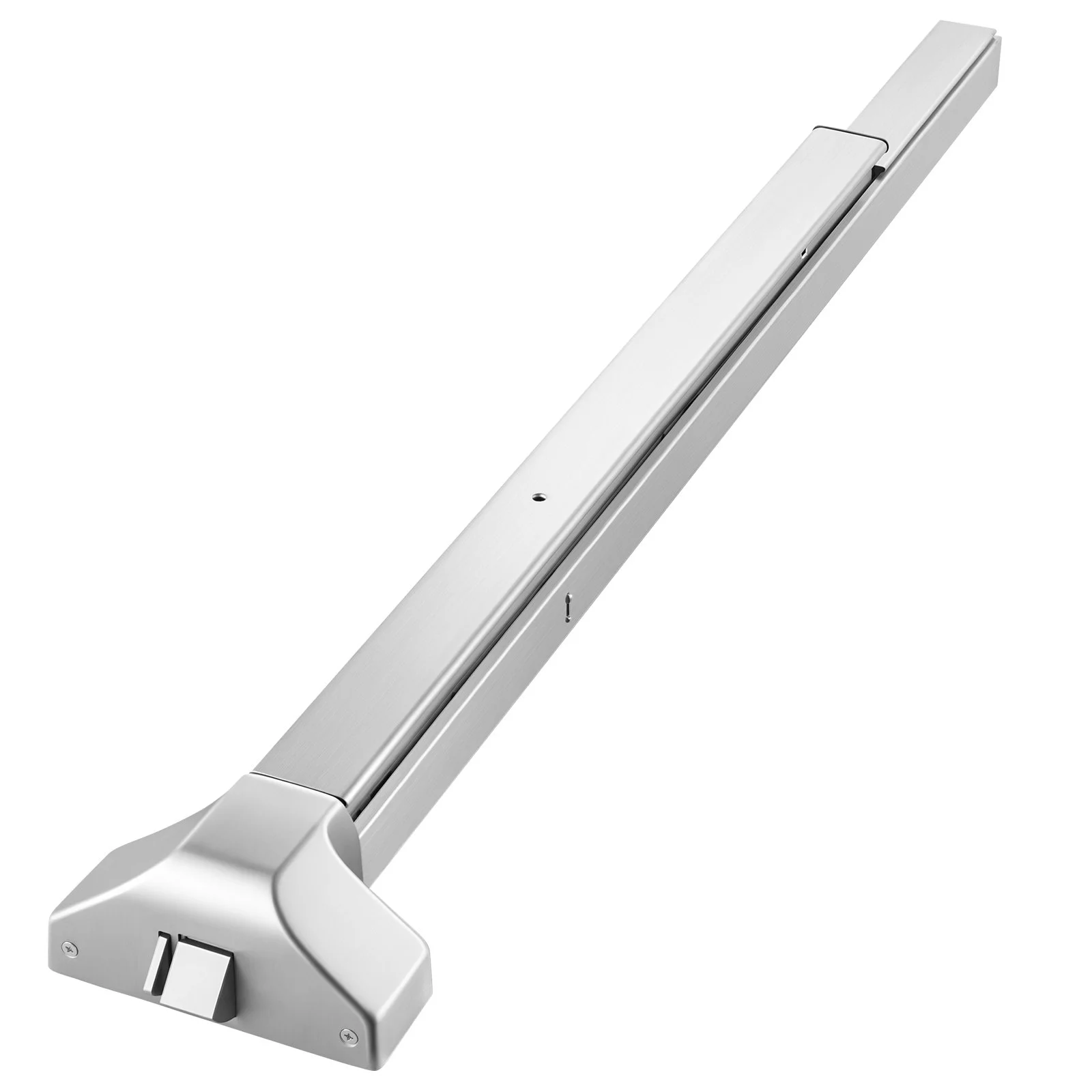 Push Bar Panic Exit Device, 41" Stainless Steel Commercial Panic Bar for Exit Doors, Emergency Exit Door Hardware with Exterior Lever Handle and 6 Keys, for 41"-61" Wood or Metal Door, Silver - Image 9