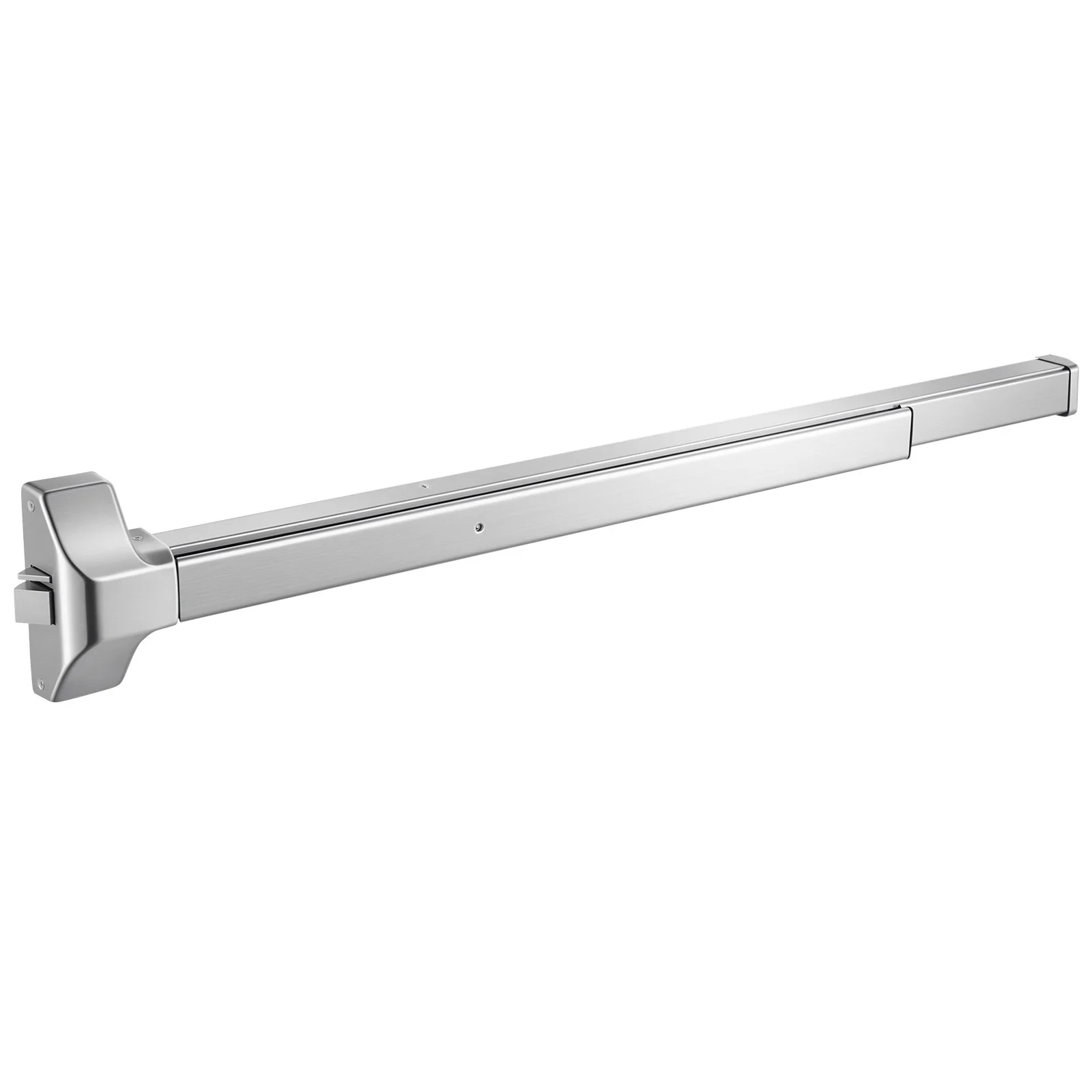 Push Bar Panic Exit Device, 41" Stainless Steel Commercial Panic Bar for Exit Doors, Emergency Exit Door Hardware with Exterior Lever Handle and 6 Keys, for 41"-61" Wood or Metal Door, Silver - Image 10
