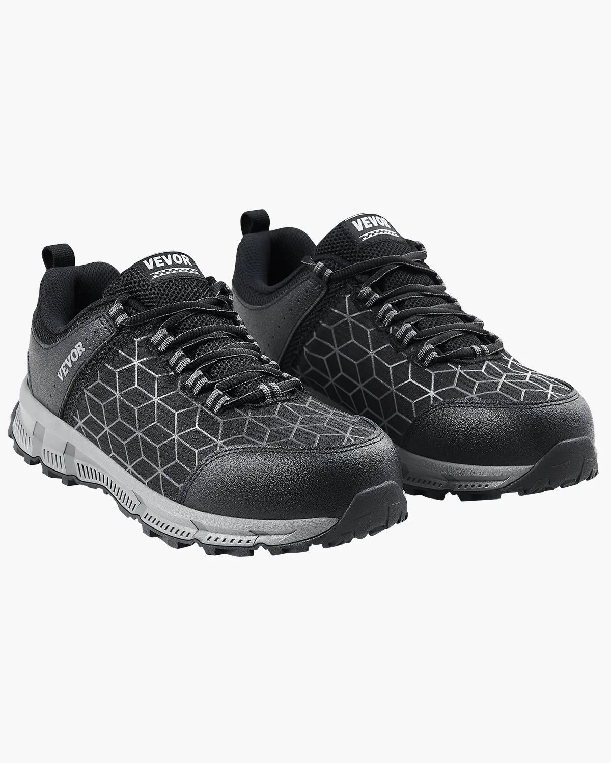 Steel Toe Shoes for Men, US Size 9.5 Wide, Men’s Cushion Sport Safety Toe Athletic Work Shoe, Indestructible Safety Sneakers Lightweight,Breathable Industry Construction Work Shoes, Black