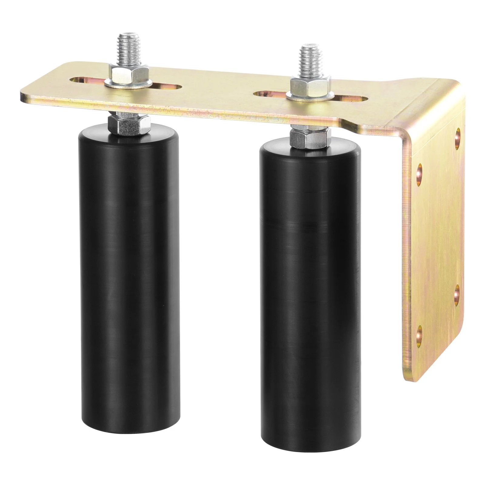 Sliding Gate Kit, 6" Rolling Gate Hardware Kit with L-Bracket, Universal Adjustable Sliding Gate Rollers, Heavy Duty Sliding Gate Guide Roller for Sliding Gates and Rolling Door,Black