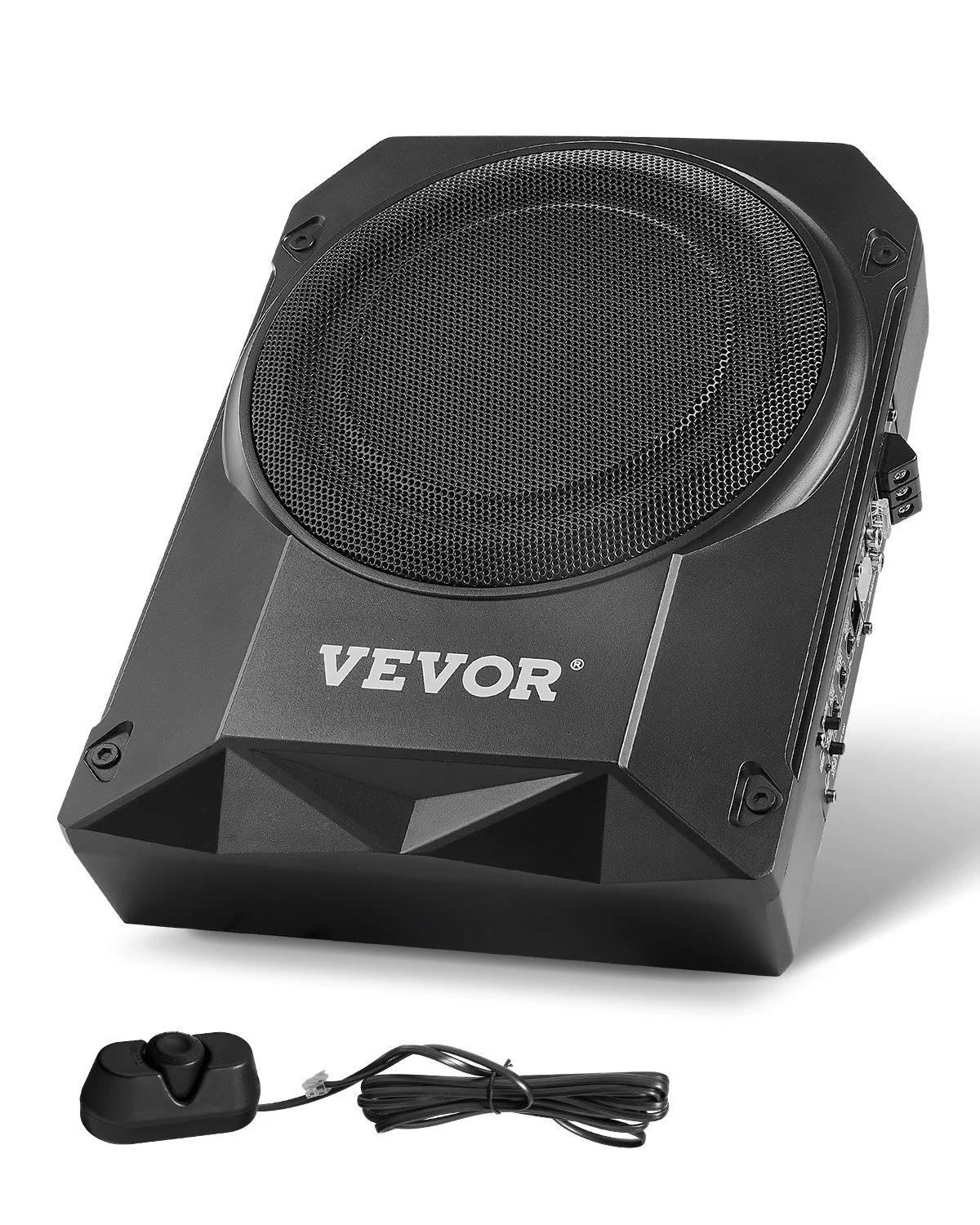 10" 400W Underseat Car Subwoofer, Slim Powered Car Subwoofers Under the Seat, Low Profile Audio Sub Built-in Amplifier, High/Low Level Input & Volume Controller for SUVs, Car, Truck, RV