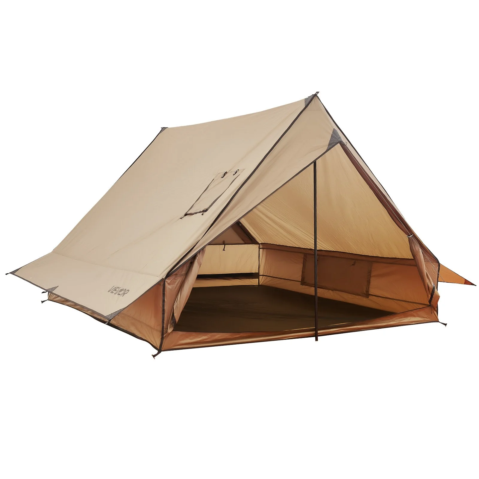 Camping Hot Tent, 2 Persons Cabin Tent with Stove Jack & Poles, Waterproof Winter Tents Shelters with Fireproof Ground Mat, Portable 4 Season Tents for Hiking Fishing Hunting Backpacking