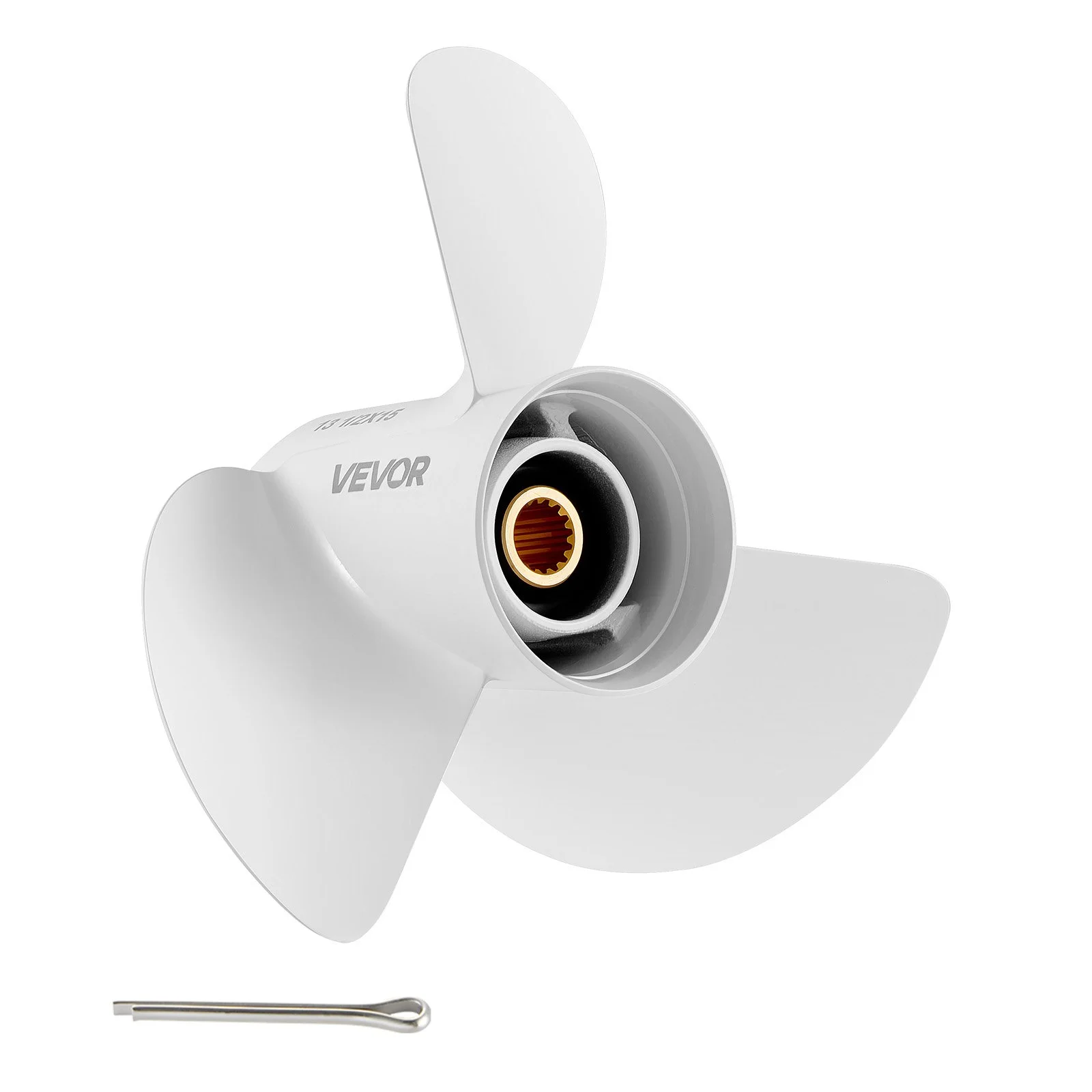 Outboard Propeller, Upgrade OEM 15 Spline Tooth Aluminum Outboard Boat Propeller Fit Yamaha Engines 60-130 HP, 4-1/4" Gearcase, 3-Blade, RH (Right Hand Rotation), OEM Parts No. 6E5-45947-00-EL