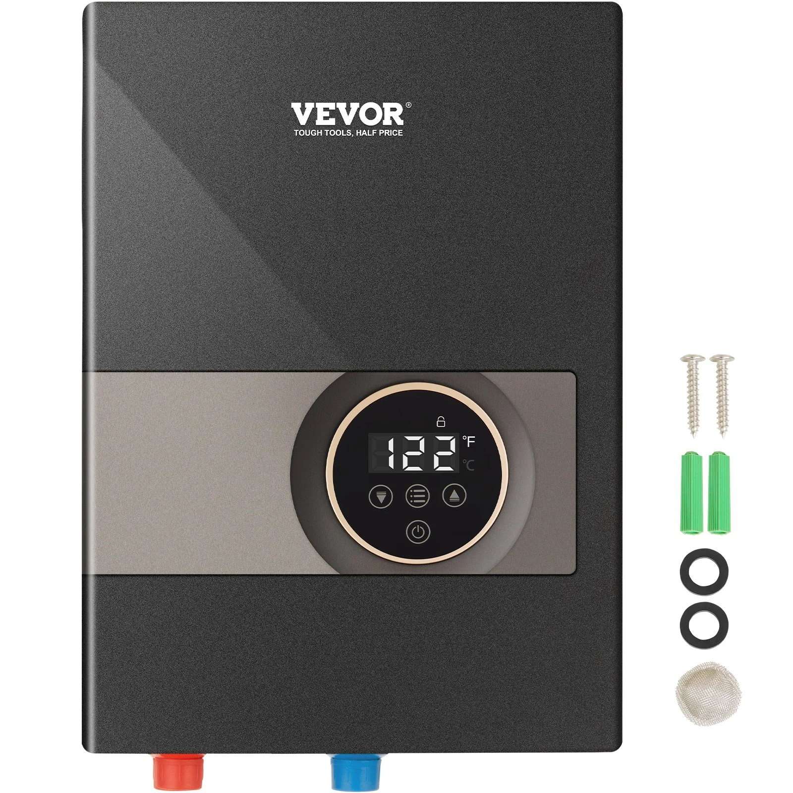 Instant Water Heater, 13.8kw Electric Tankless Water Boiler, Digital Temperature Display & Easy Installation & 24-Hour Water Supply, For Kitchen Bathroom Shower Mall Salon Shampoo ETL Listed