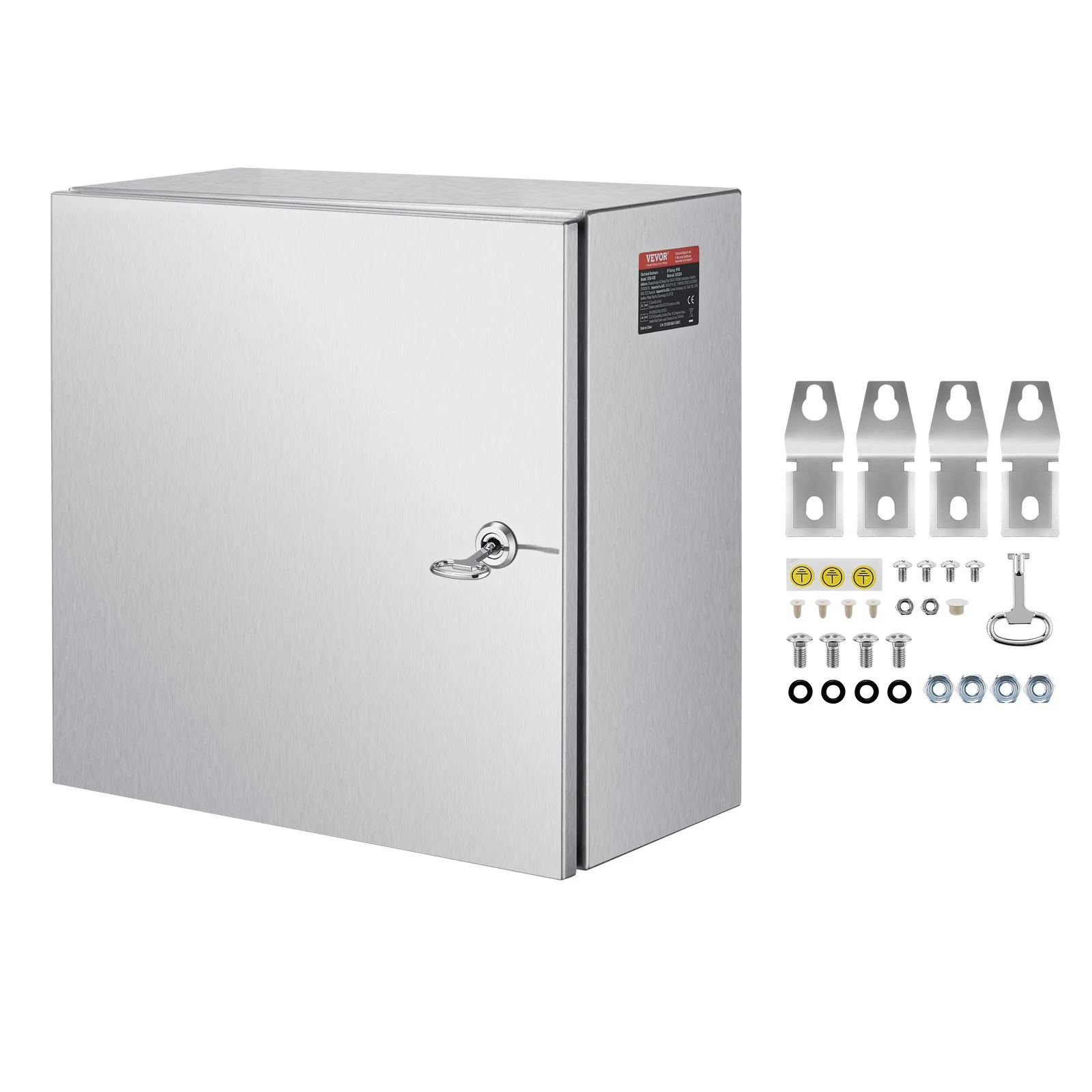 NEMA Stainless Steel Enclosure, 12 x 12 x 8'' NEMA 4X Steel Electrical Box, IP66 Waterproof & Dustproof, Outdoor/Indoor Electrical Junction Box, with Mounting Plate