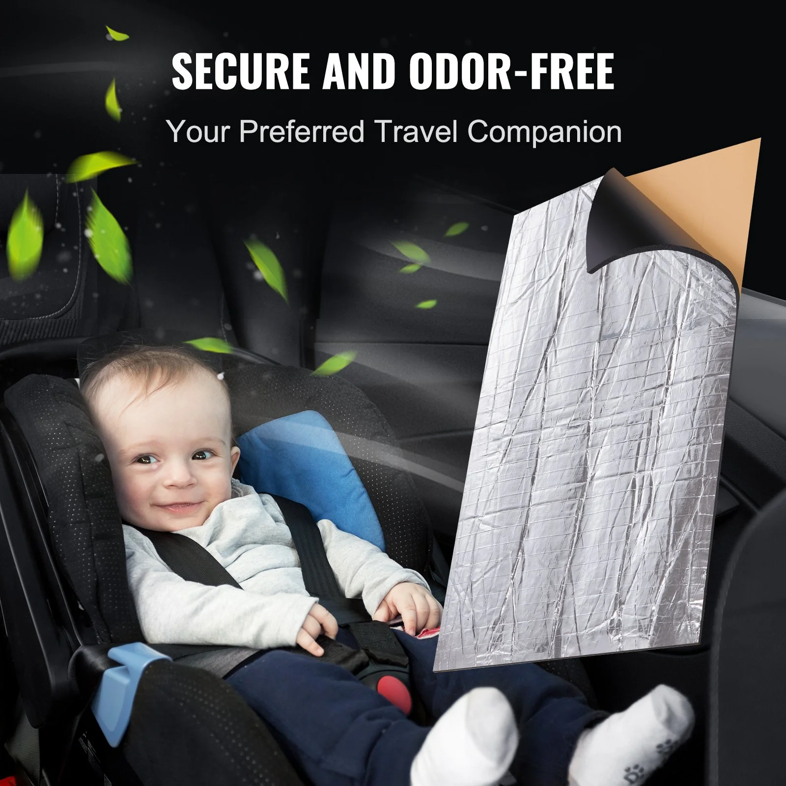 Car Sound Deadening Mat, 400 mil 16 sqft Automotive Sound Deadener, High Density Foam Sound Deadener Material & Heat Barrier, Double Layer Waterproof Structure Acoustic Insulation Mat - Image 6