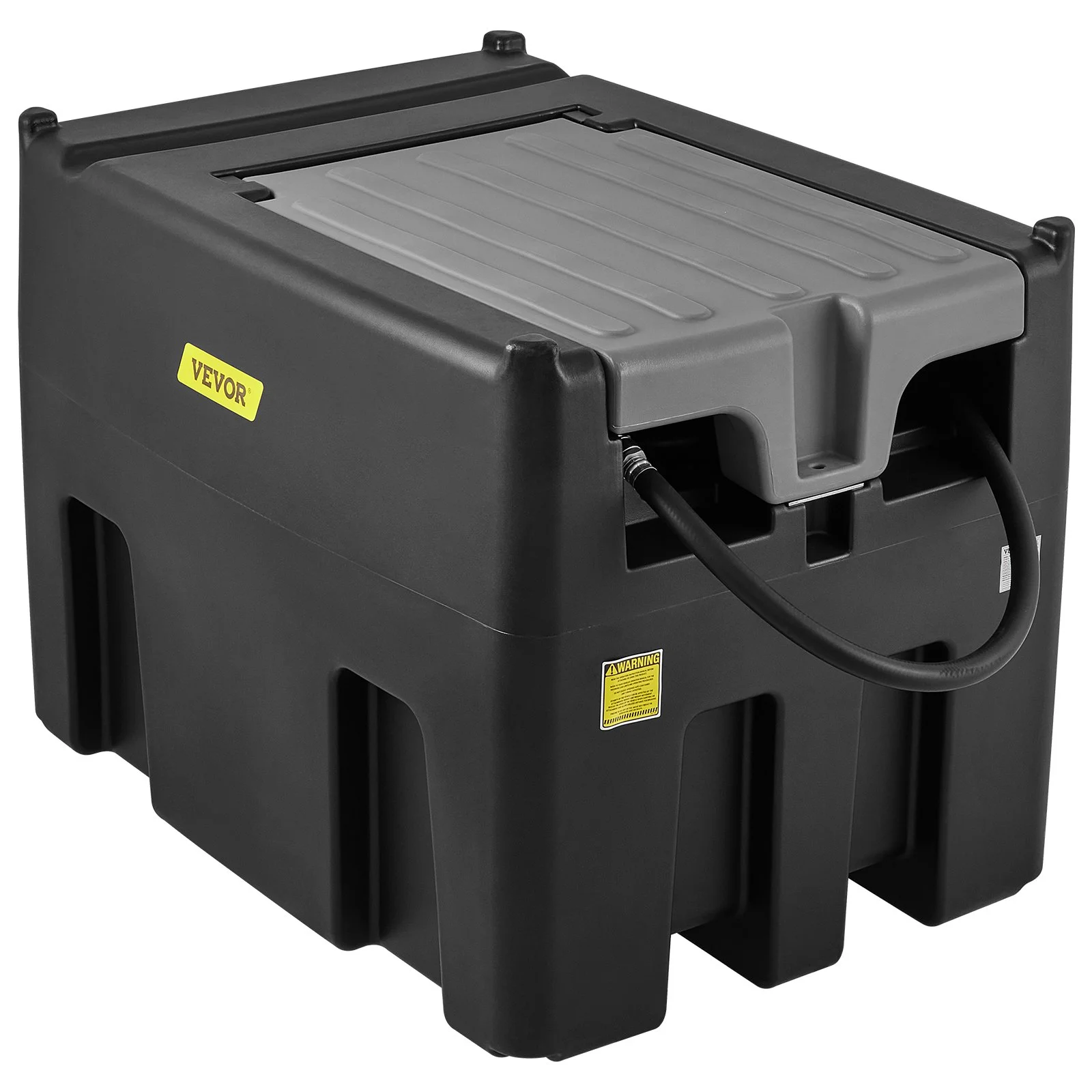 Portable Diesel Tank, 116 Gallon Capacity & 10 GPM Flow Rate, Diesel Fuel Tank with 12V Electric Transfer Pump and 13.1ft Rubber Hose, PE Diesel Transfer Tank for Easy Fuel Transportation, Black