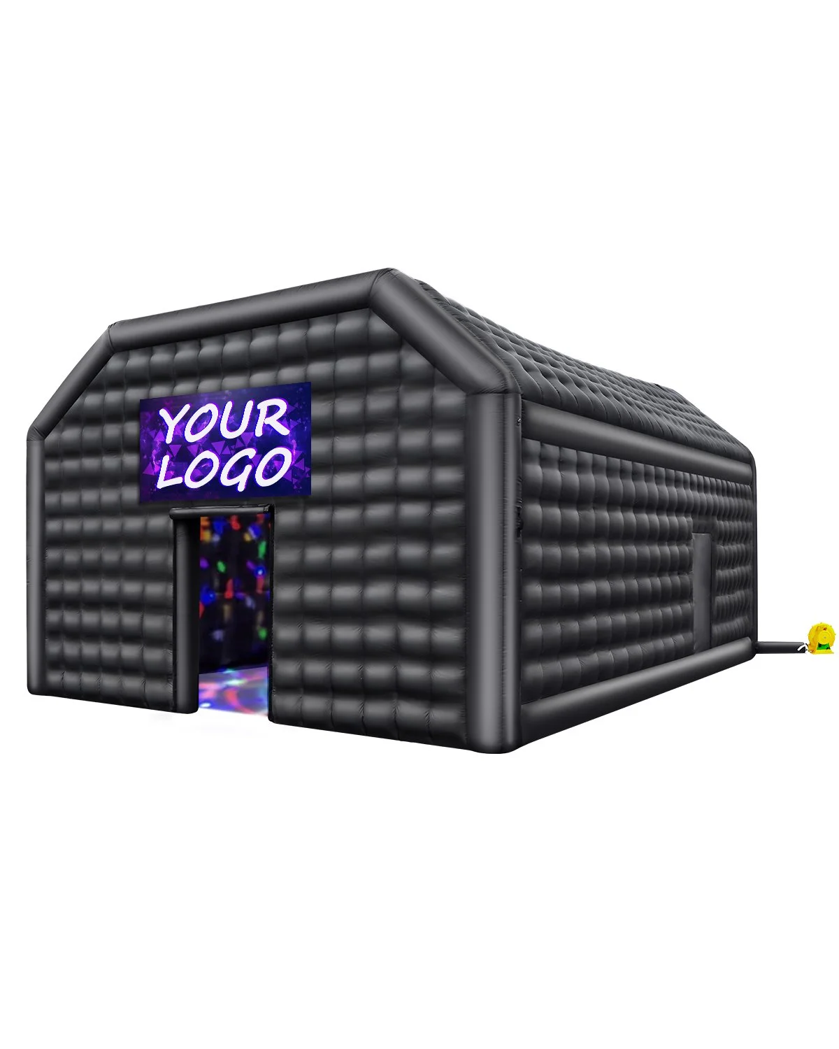 Inflatable Nightclub, 29.5 x 19.7 x 13.1 Ft, Blow up Party Tent with 1100W Blower, Large Inflatable Night Club Tent for Adults, Easy Setup Inflatable House Air Cube for Wedding Birthday Black