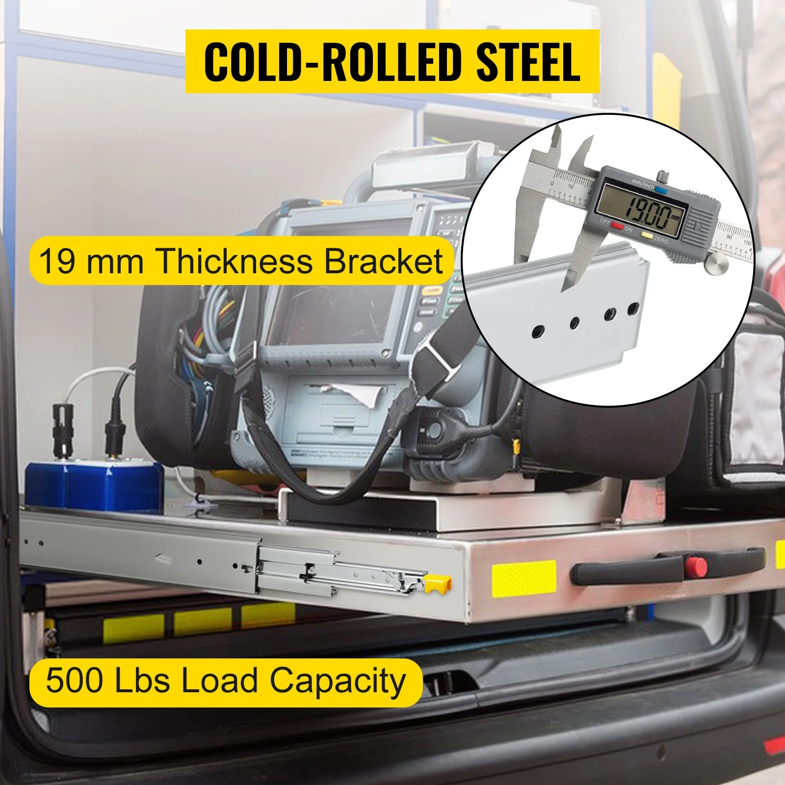 Heavy Duty Drawer Slides 36" Length, Locking Drawer Slides 500lbs Load Capacity Long Full Extension Drawer Slide 1 Pair Side Mount Ball Bearing Drawer Glides Push to Open Drawer Runners Rail - Image 11