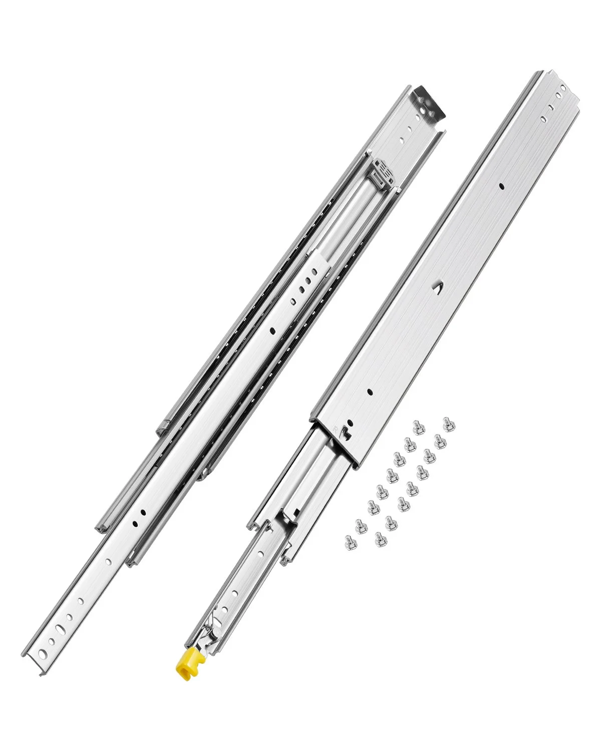 Heavy Duty Drawer Slides, 1 Pair 30inch Locking Drawer Slides, 500lbs Load Capacity, Side Mount Ball Bearing Drawer Glides, Full Extension Industrial Locking Rail