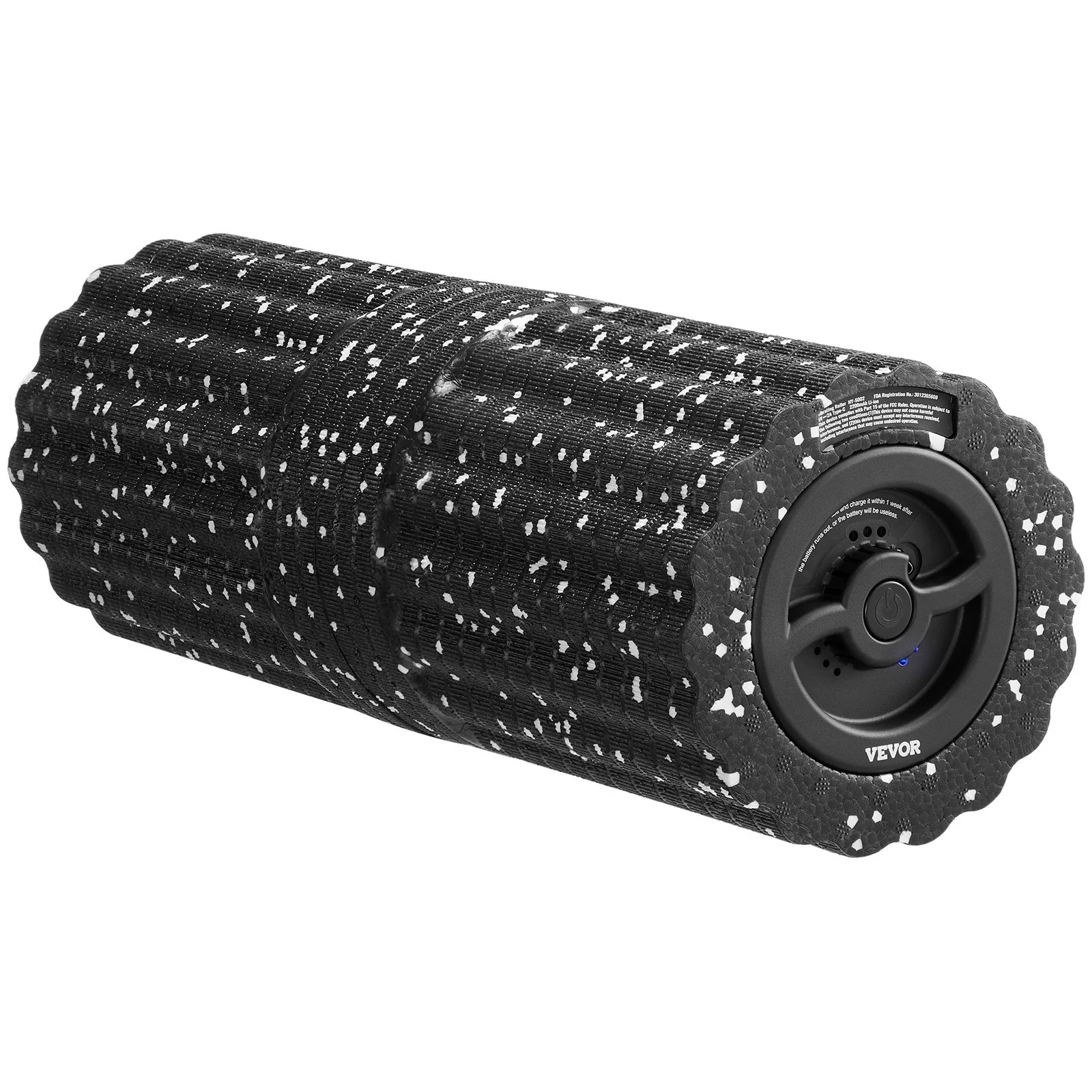 Vibrating Foam Roller, 4-Speed Electric Massage Roller, 16" Rechargeable Muscle Roller with 3D Texture, High Density EEP Foam Massager for Muscle Deep Tissue, Back Pain Relief, Exercise Recovery