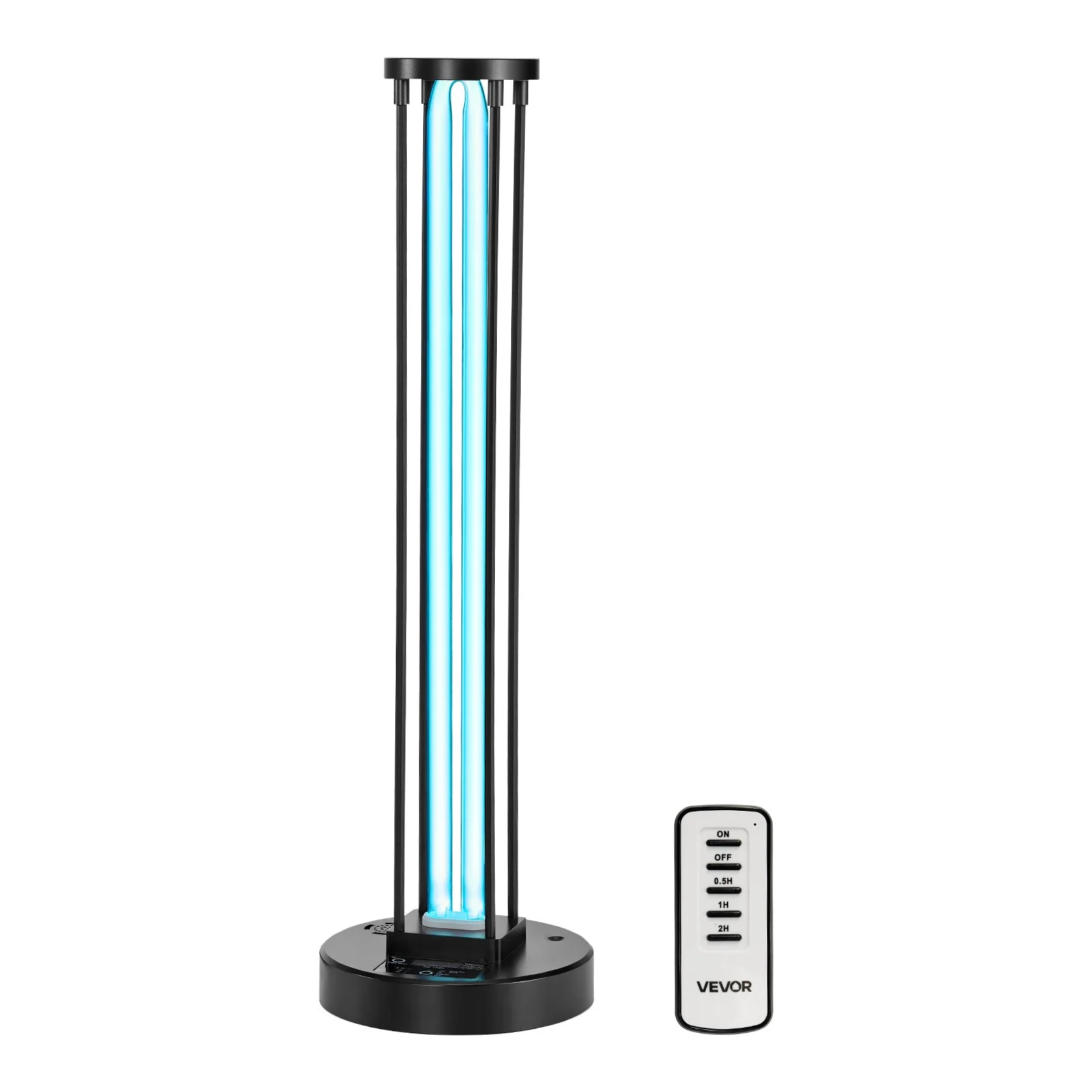 UV Light, 55W Ultraviolet Lamp with Ozone Purifier, UVC Lamp with 30/60/120 Minutes 3-Gear Timer and Remote Control, for Room up to 750 sqft, UVO Lights for Living Room, Bedroom, Hotel, School